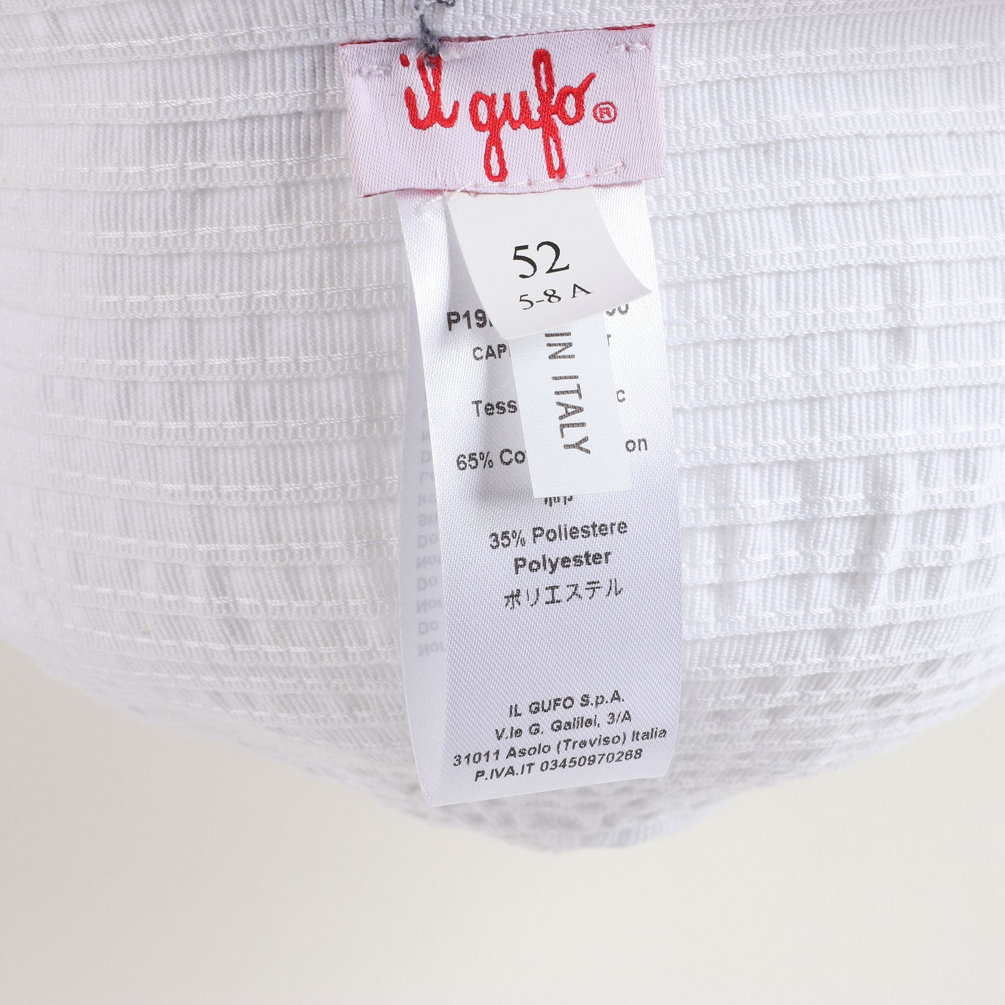 Girls White Cotton Hat