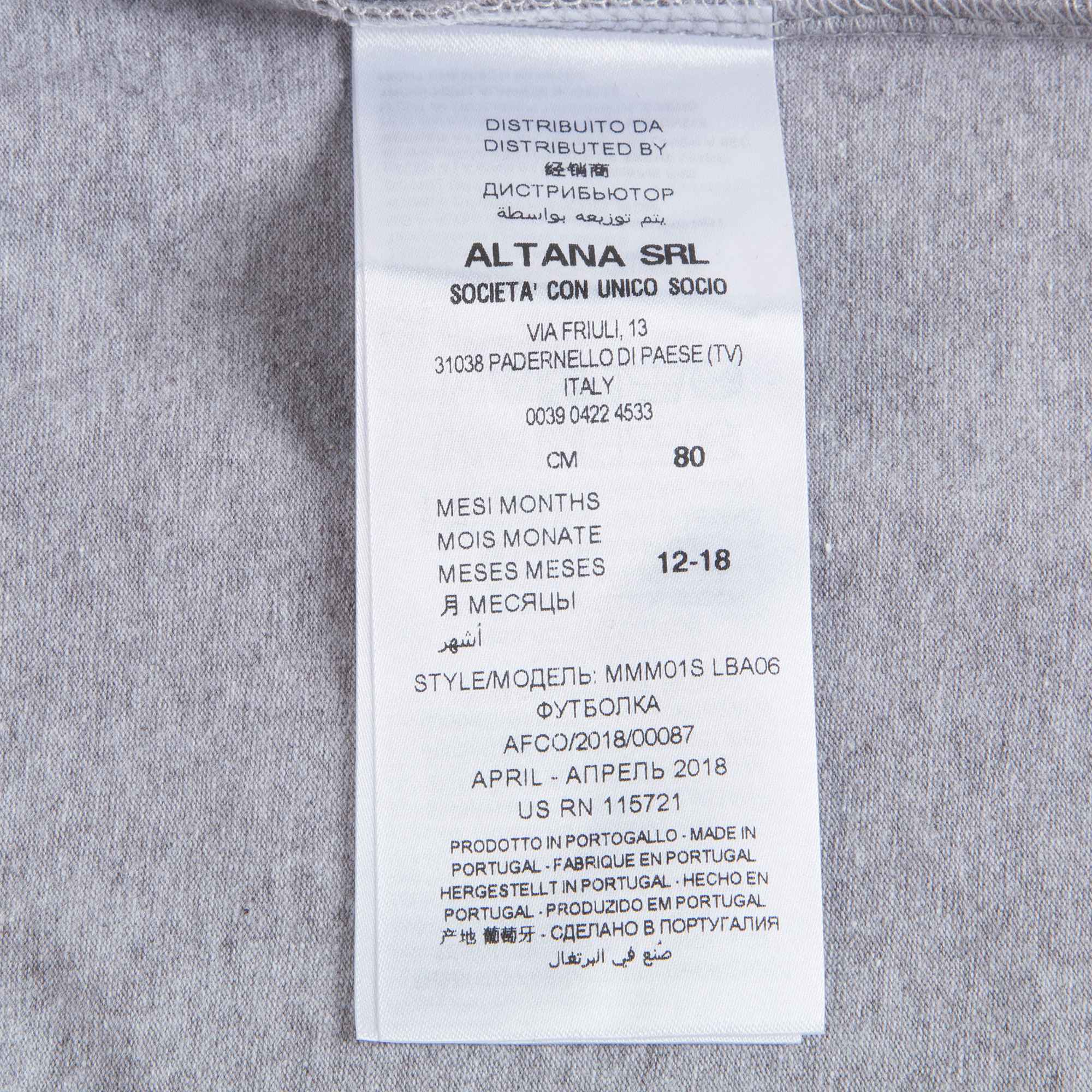Baby Melange Grey Cotton Sweatshirt