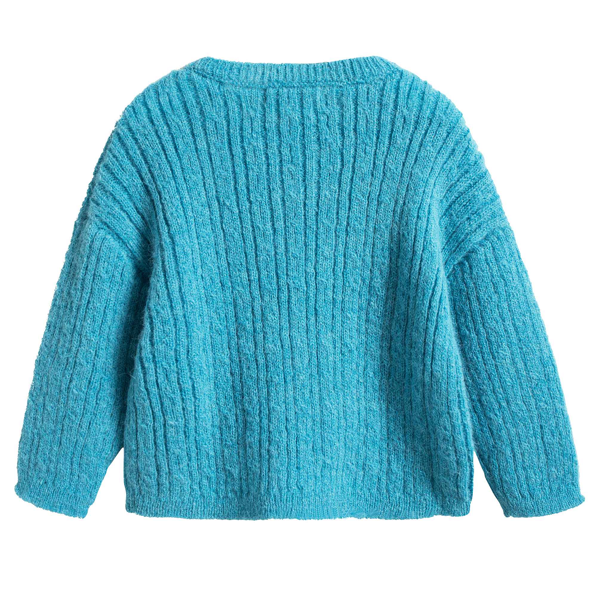 Girls Blue Knitted Sweater