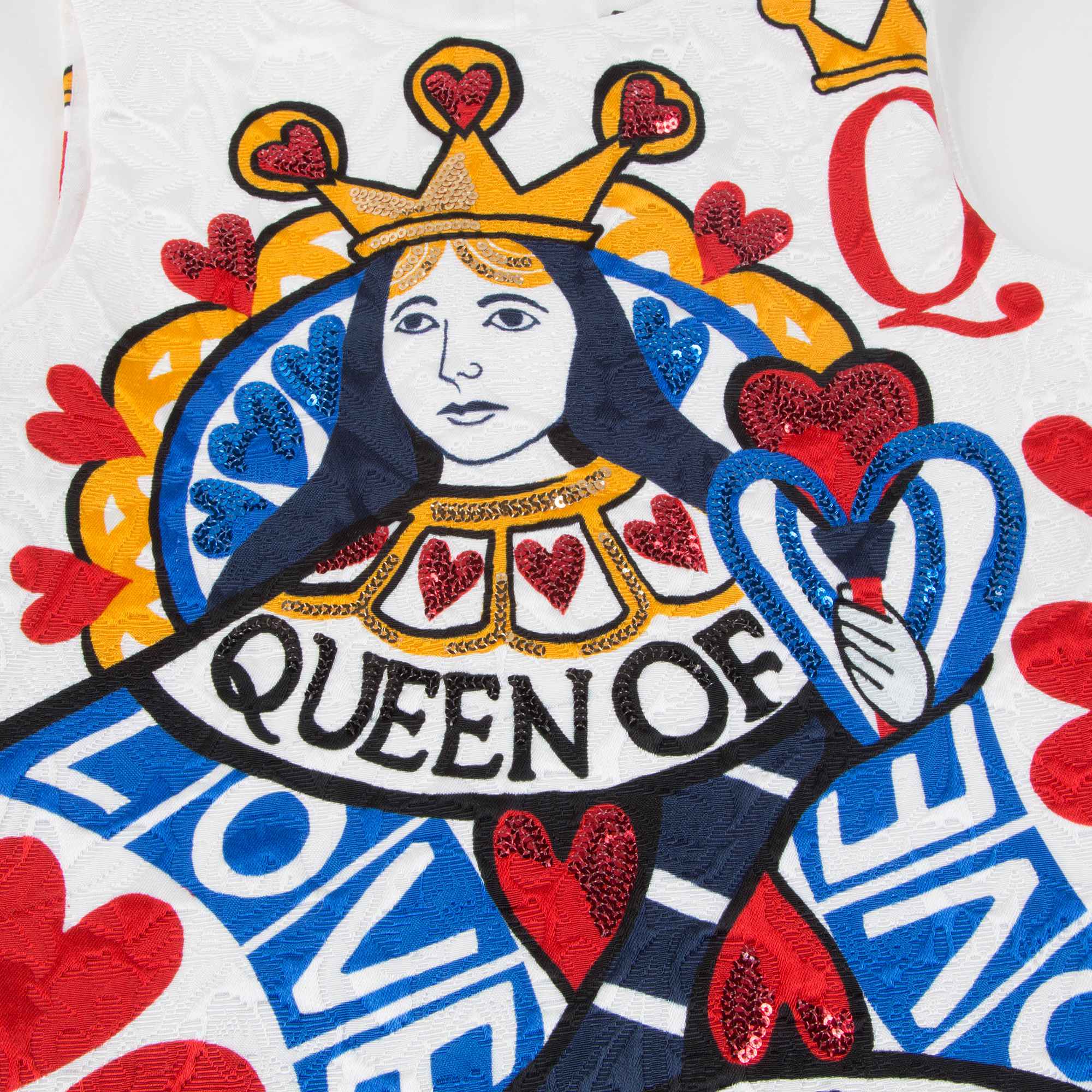 Girls Ivory 'Queen Of Hearts' Dress