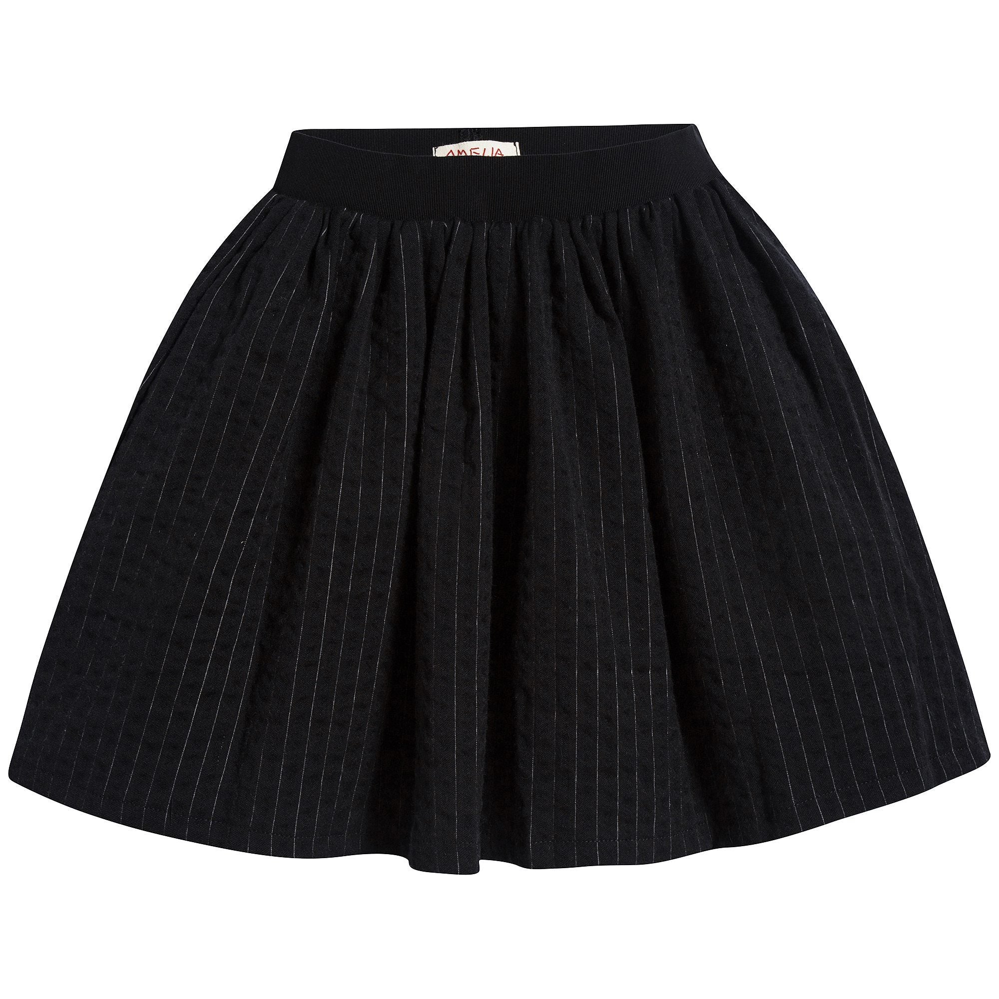 Girls Black Waved Skirt