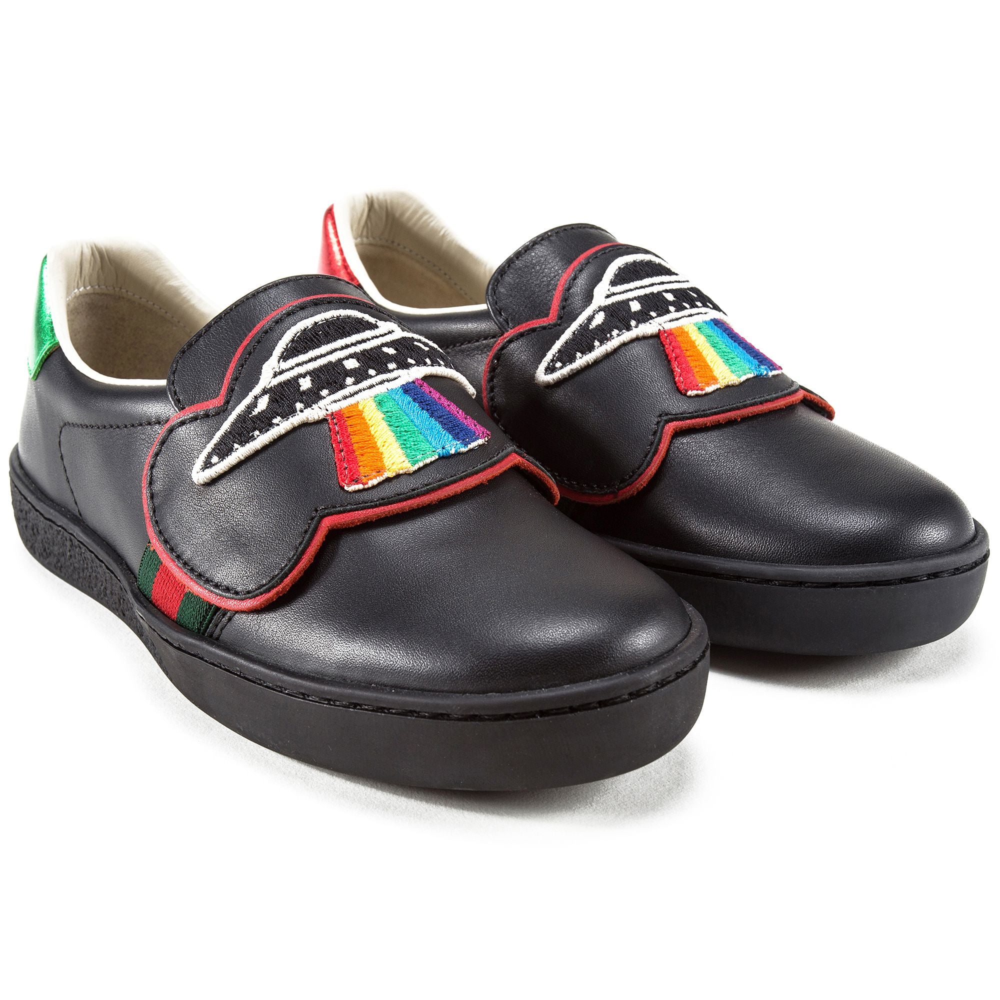 Boys & Girls Black Rainbow Shoes