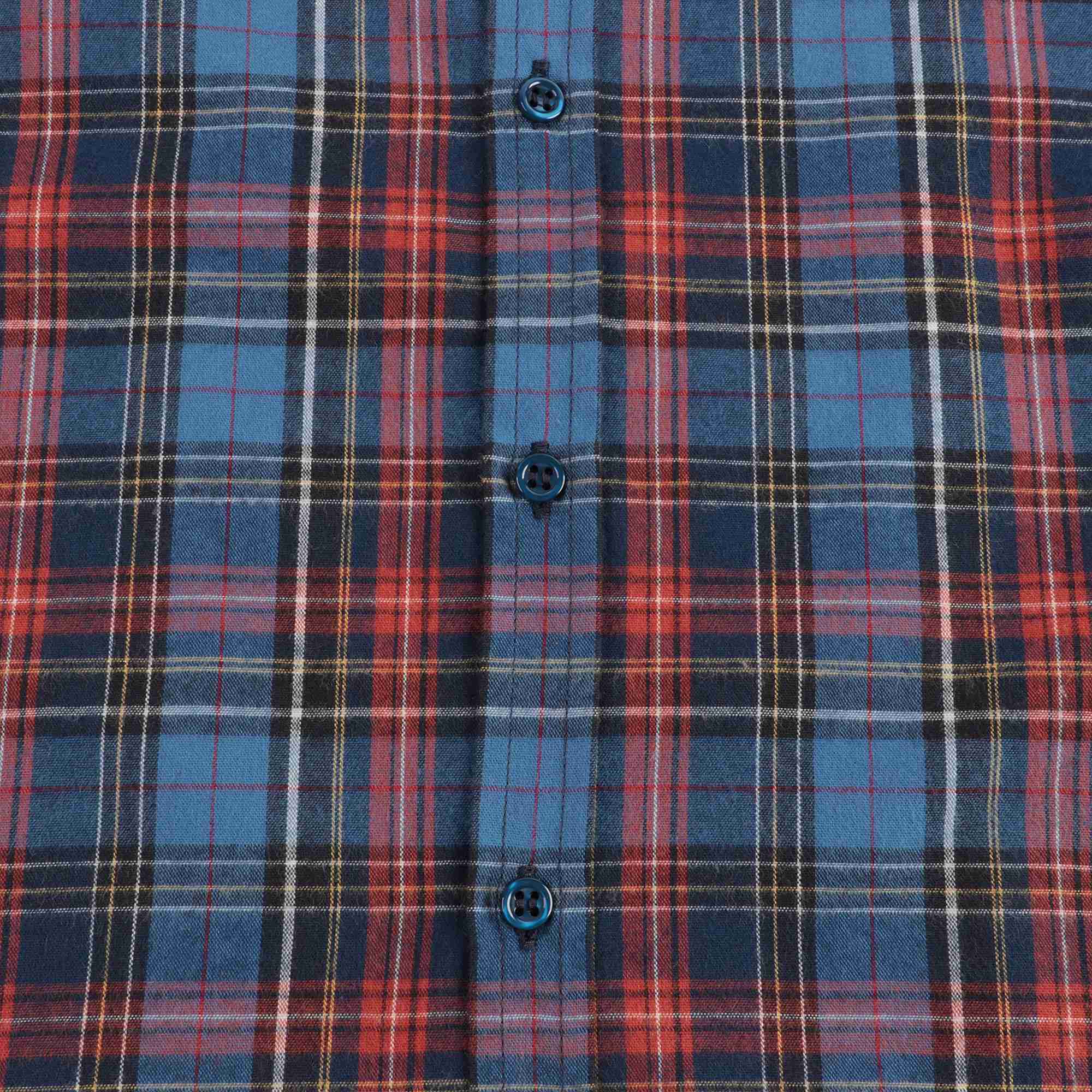 男童蓝色格子衬衫