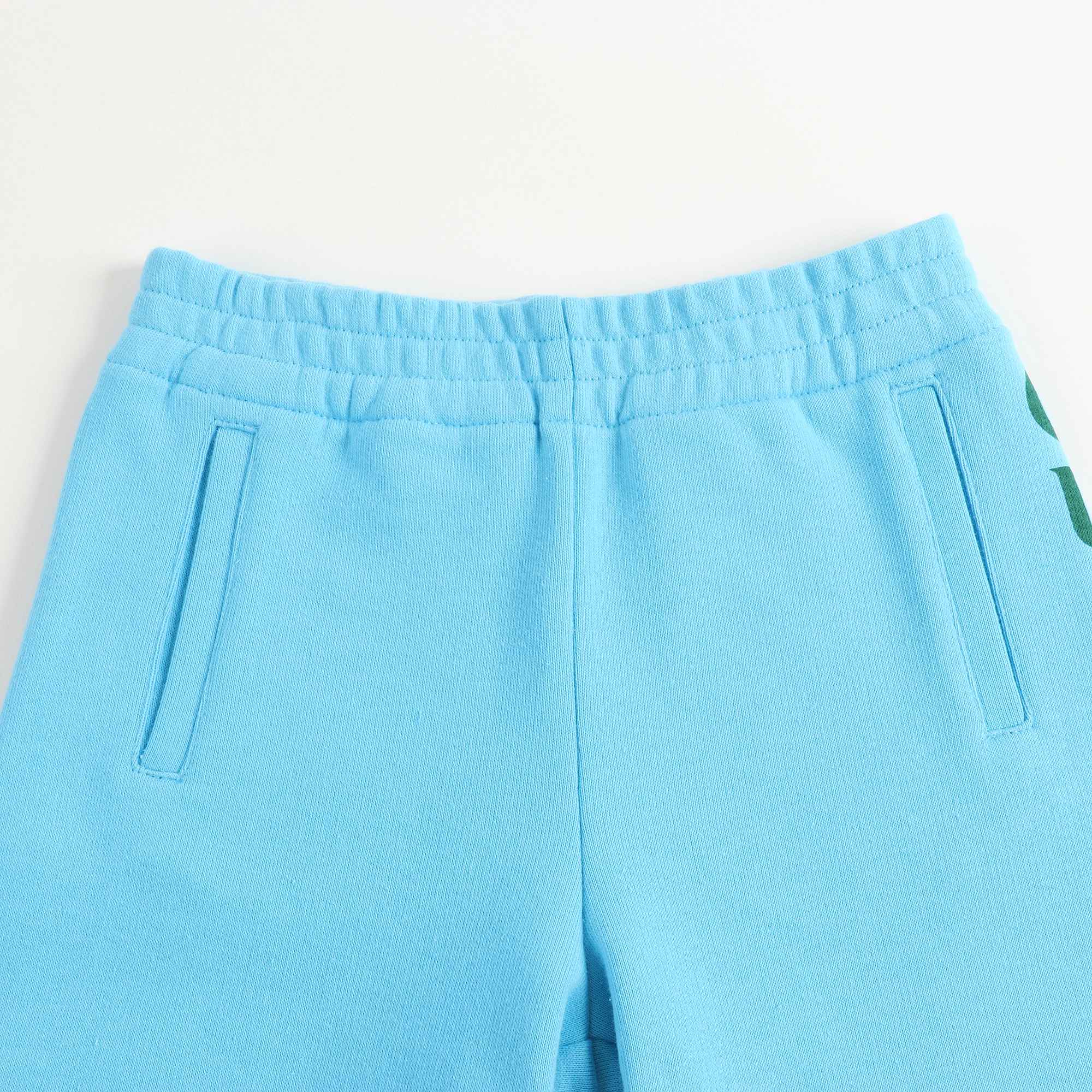Boys Turquoise Cotton Shorts
