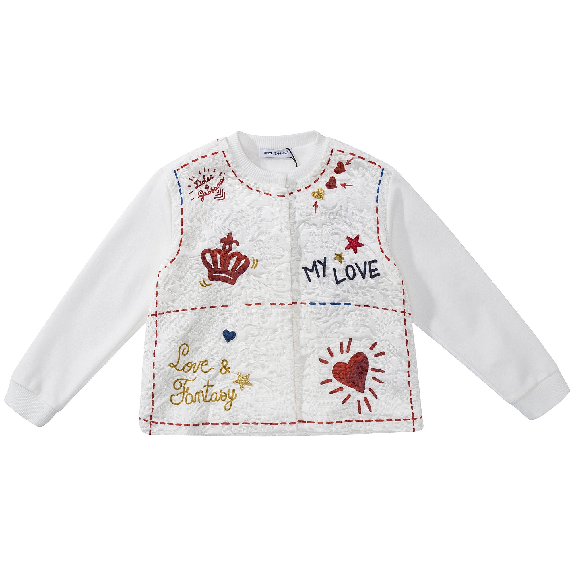 Baby Girls White  Ivory Brocade Top