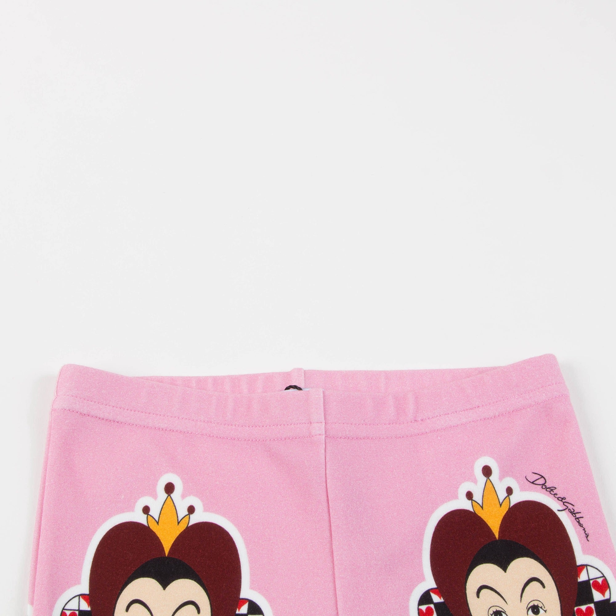 Baby Girls Pink Printed Cotton Leggings