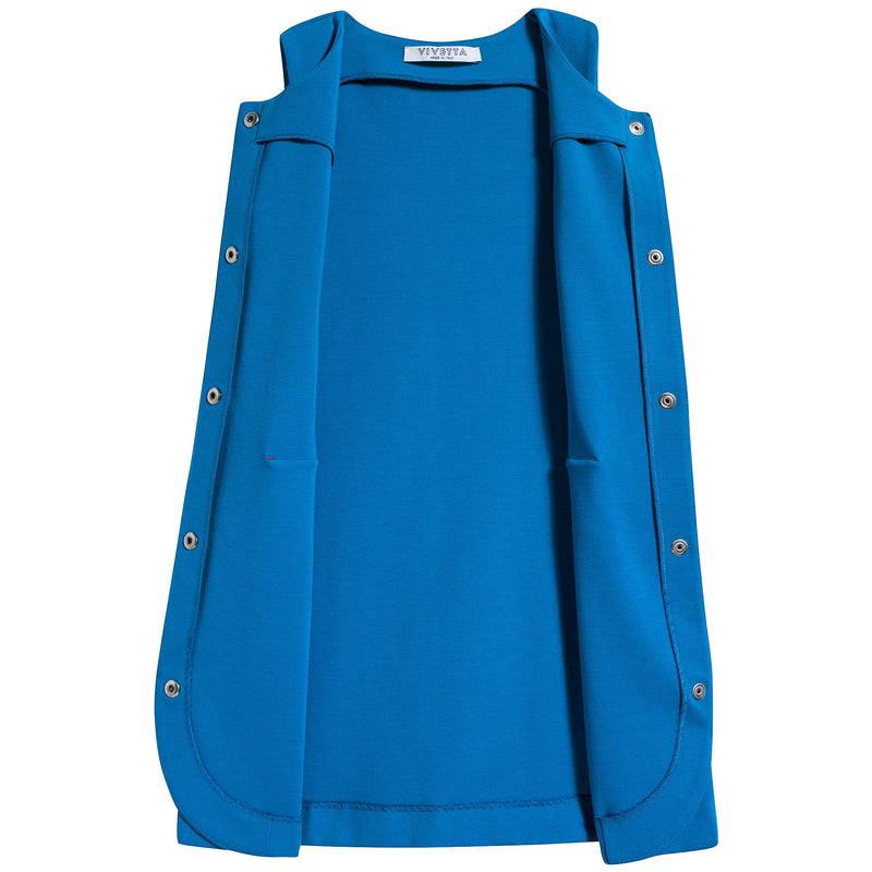 Girls Blue Bicolor Dress