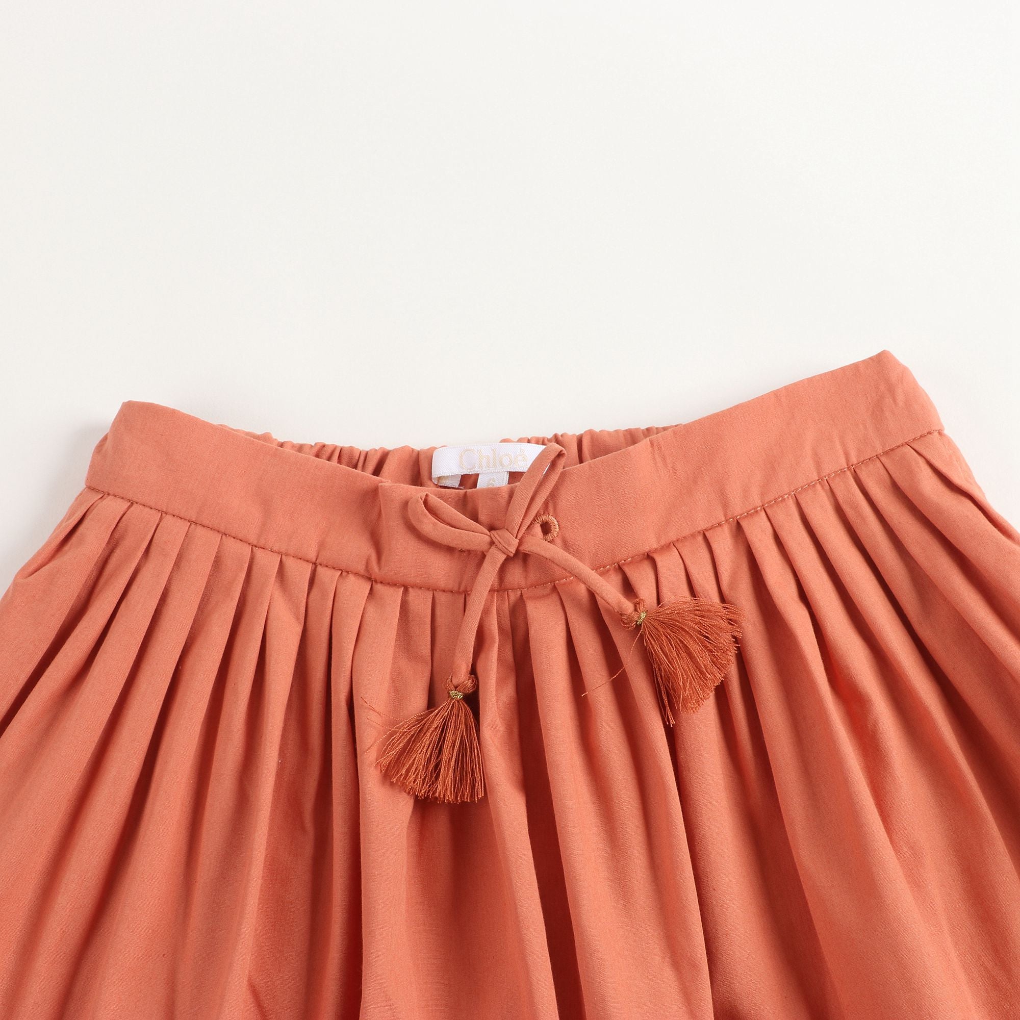 Girls Terracotta Cotton Shorts