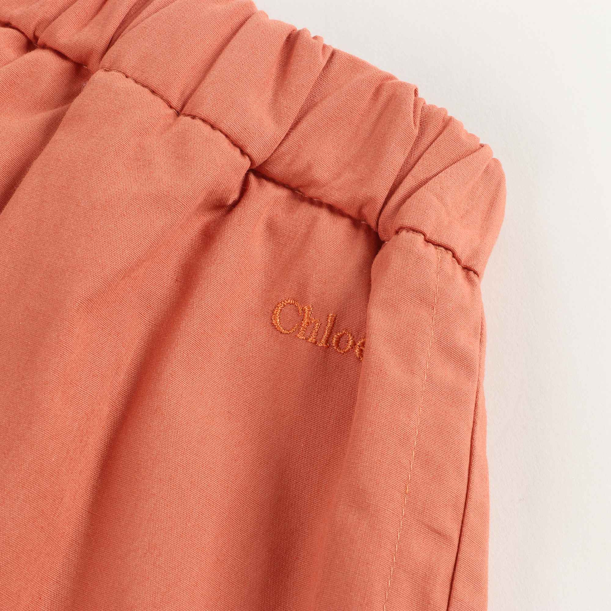 Girls Terracotta Cotton Shorts