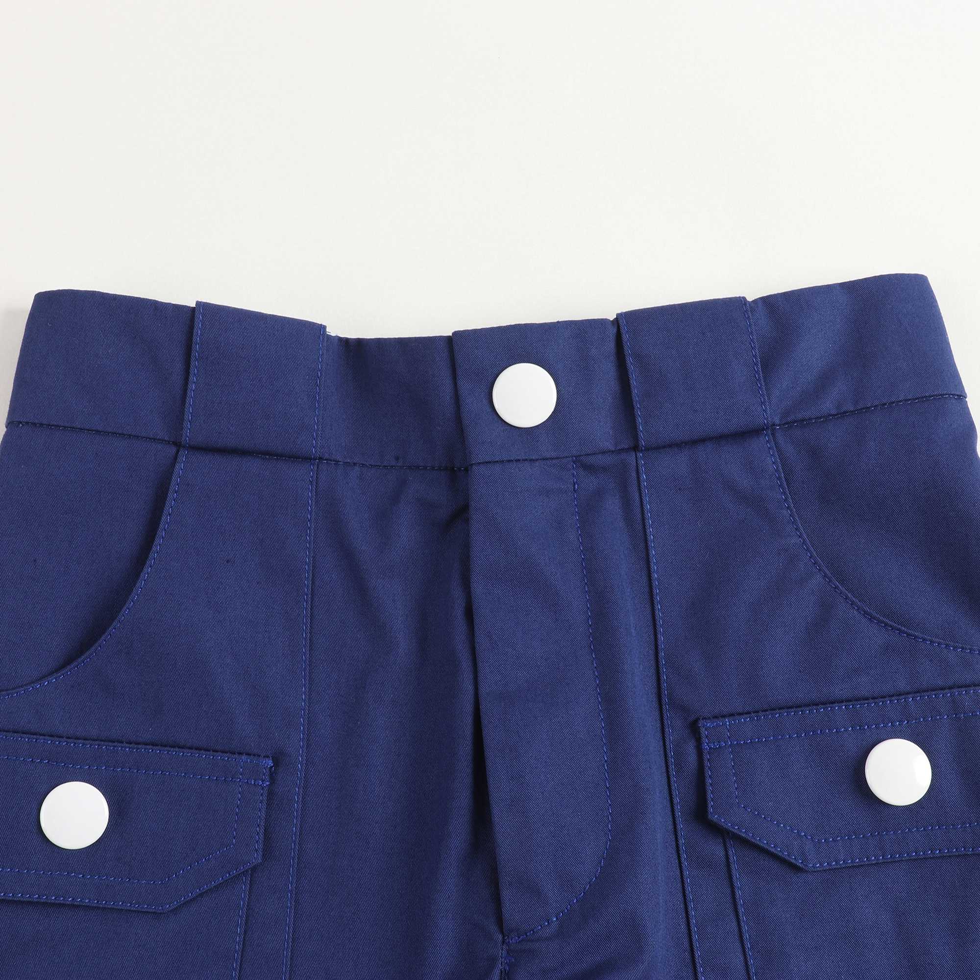 Girls Intense Blue Cotton Shorts