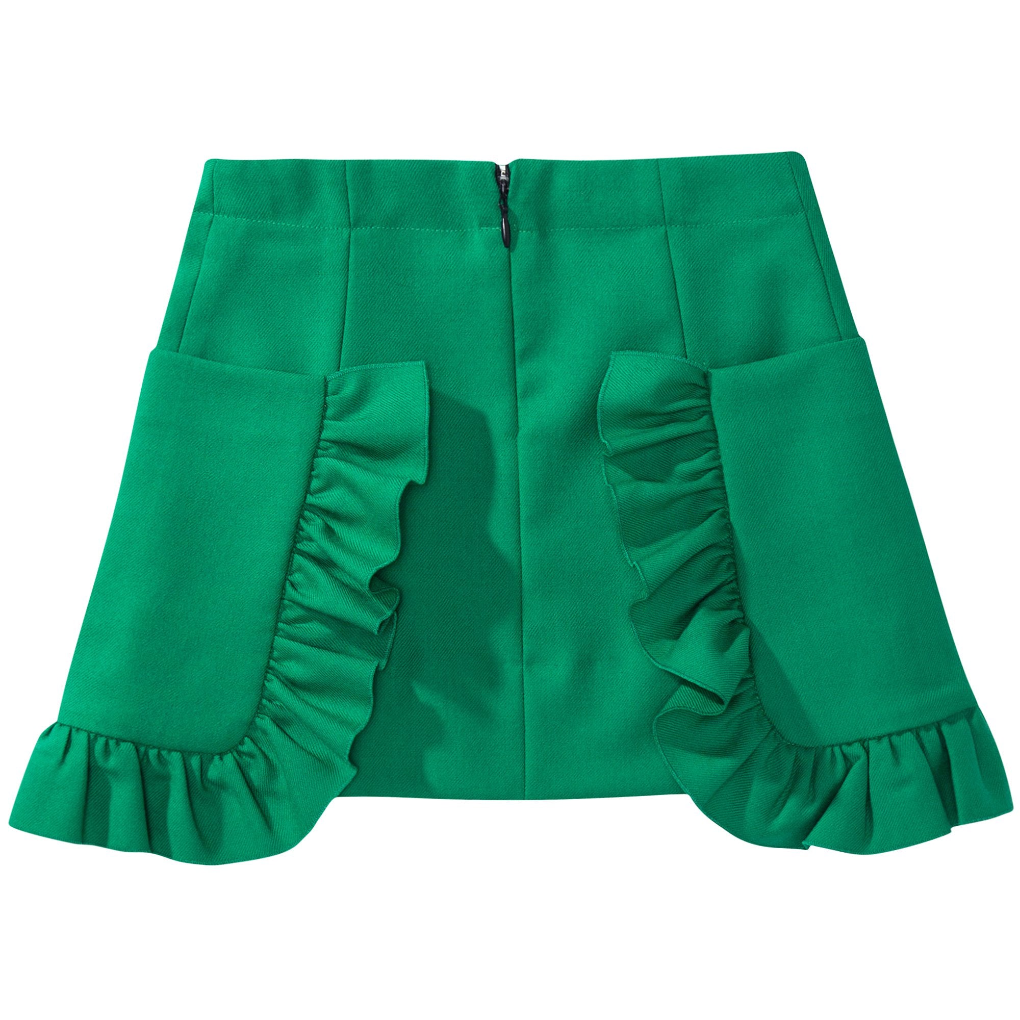 Girls Green Cotton Skirt