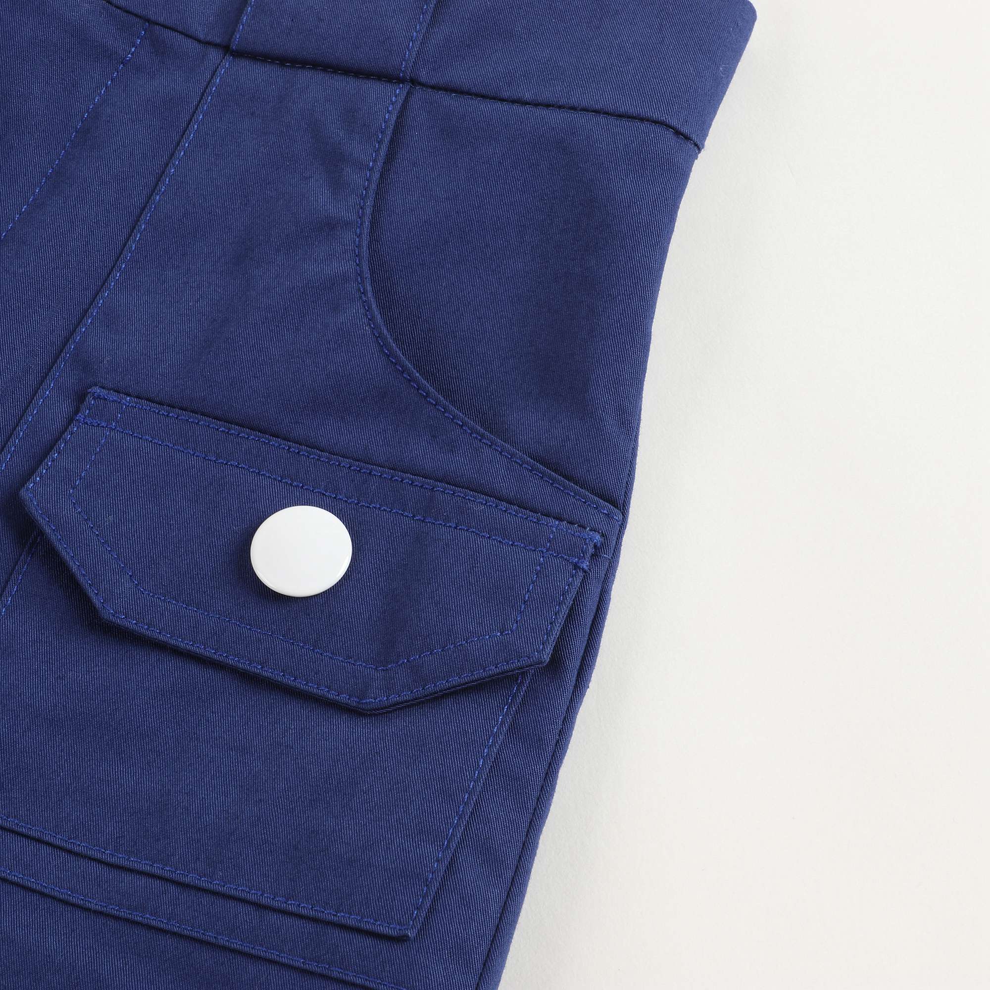 Girls Intense Blue Cotton Shorts