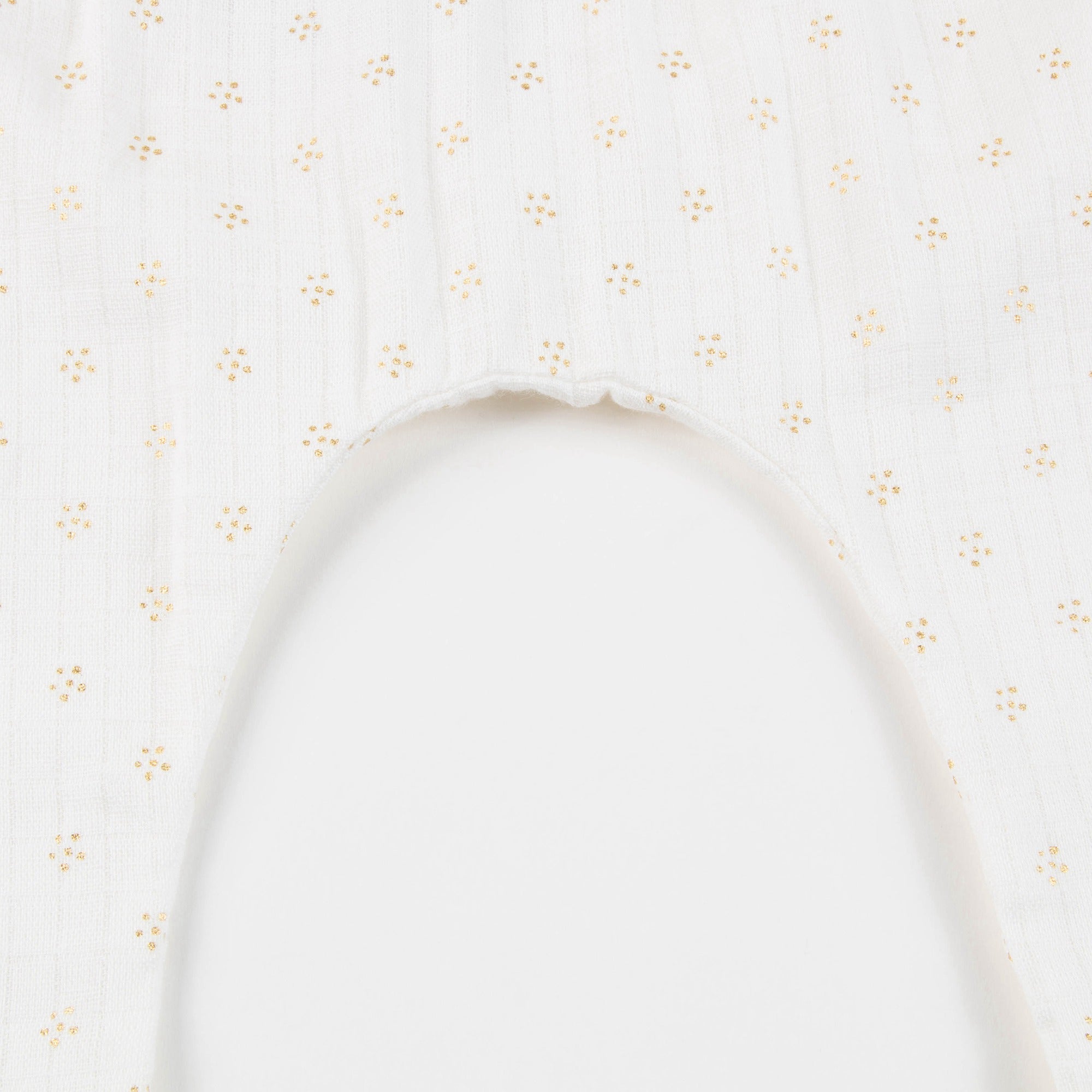 Baby Girls Off White Couche Gold Dots Cotton Trousers
