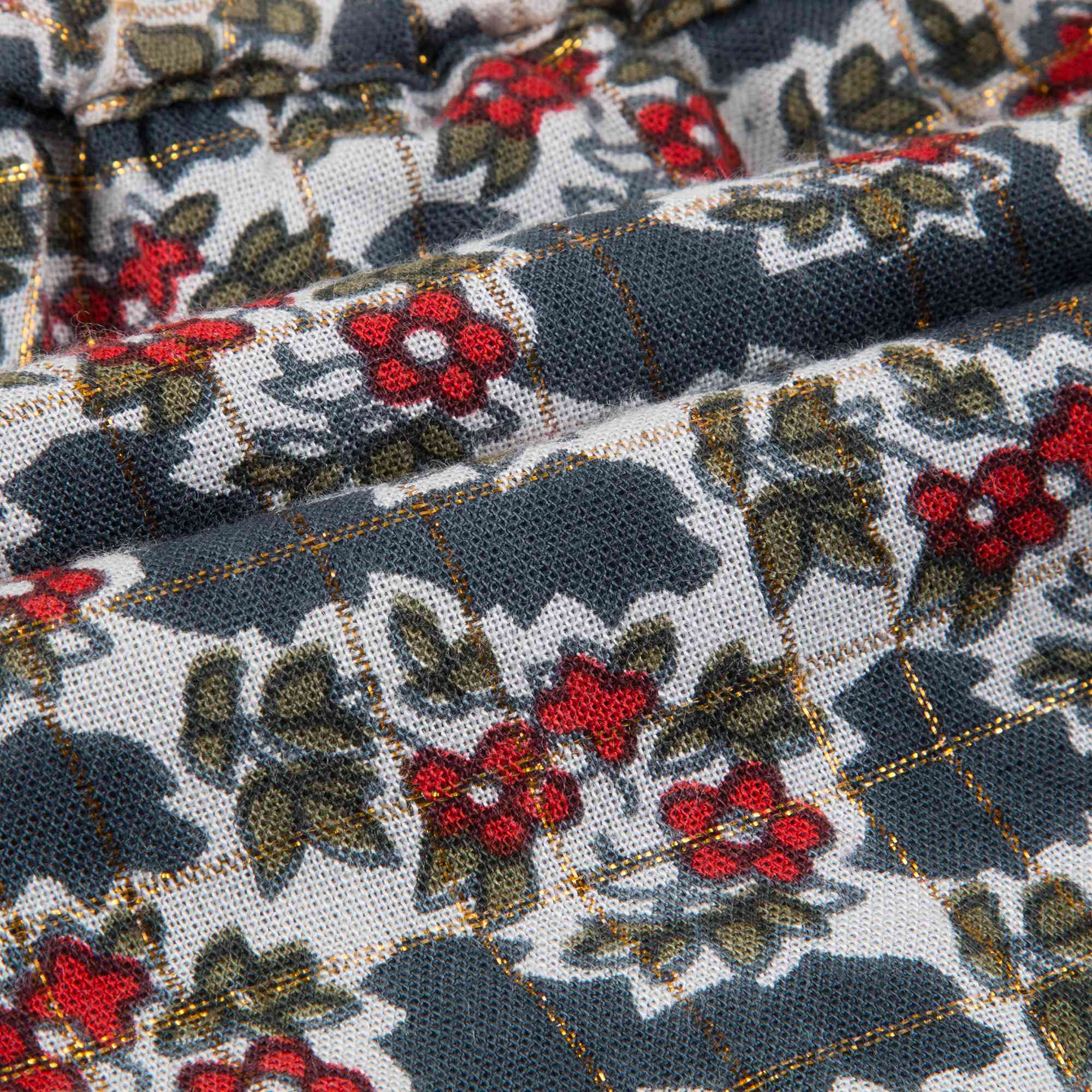 Girls Multicolor Indian Flowers Cotton Shorts