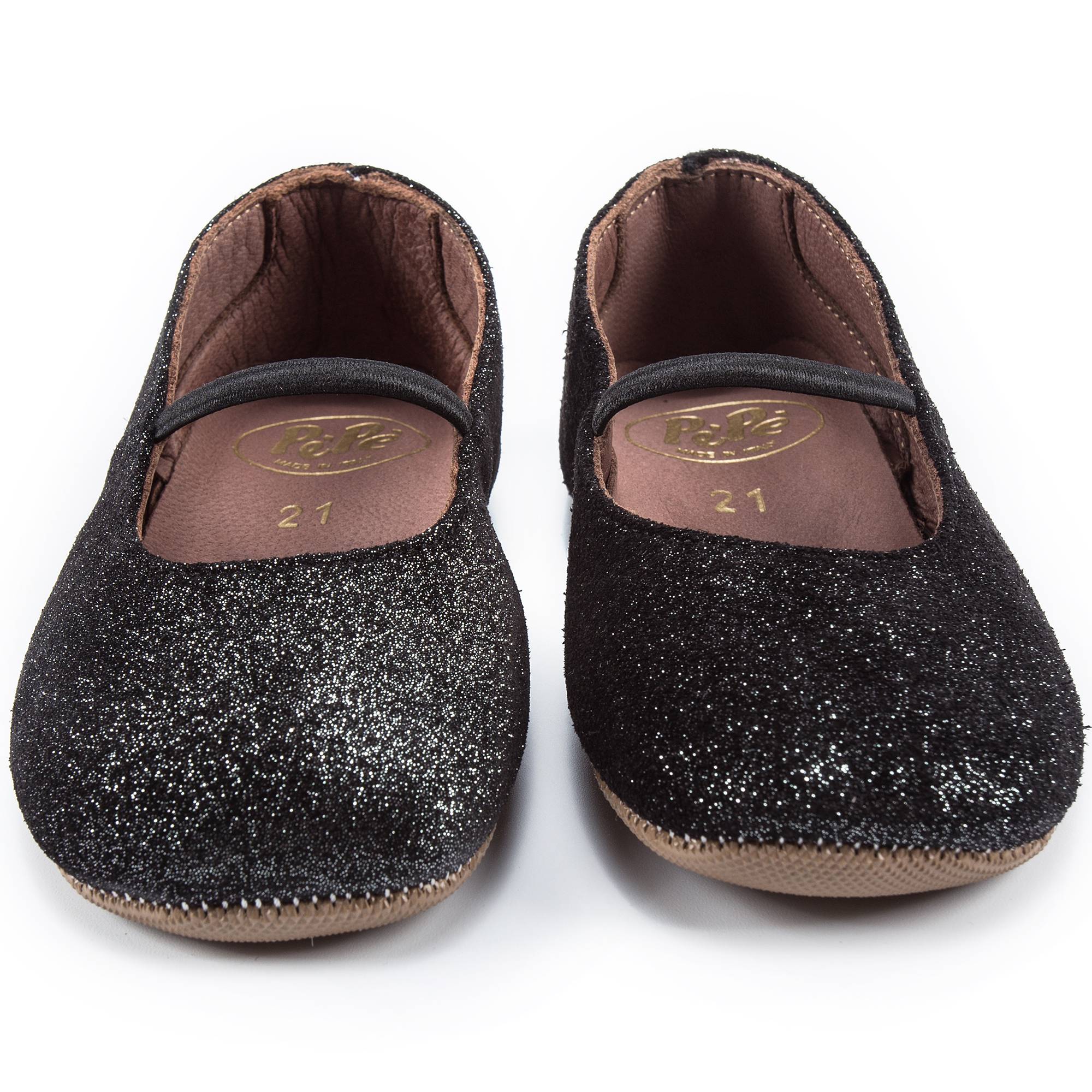 Girls Black "Spsg" Shoes