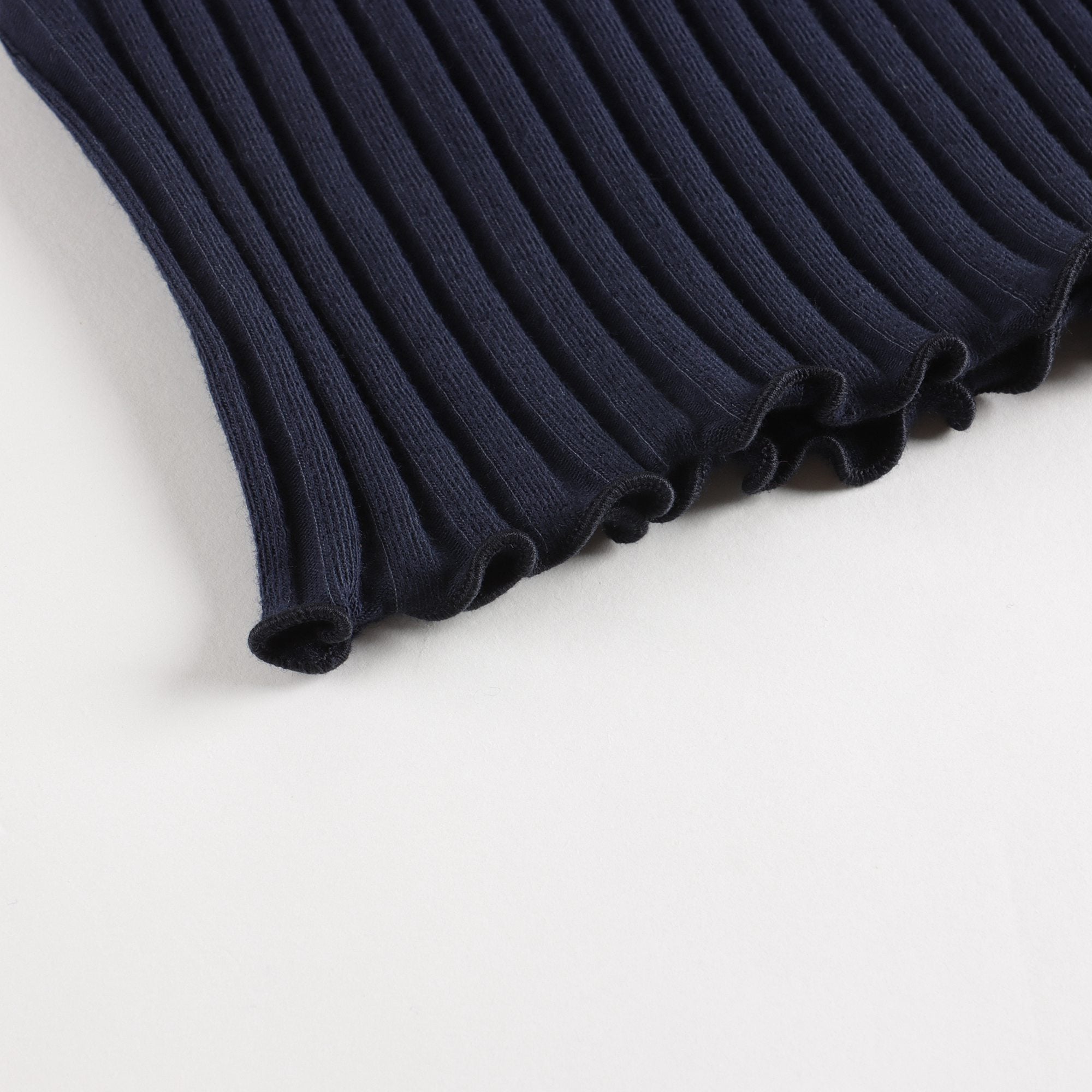 Girls Blue Cotton Turtleneck