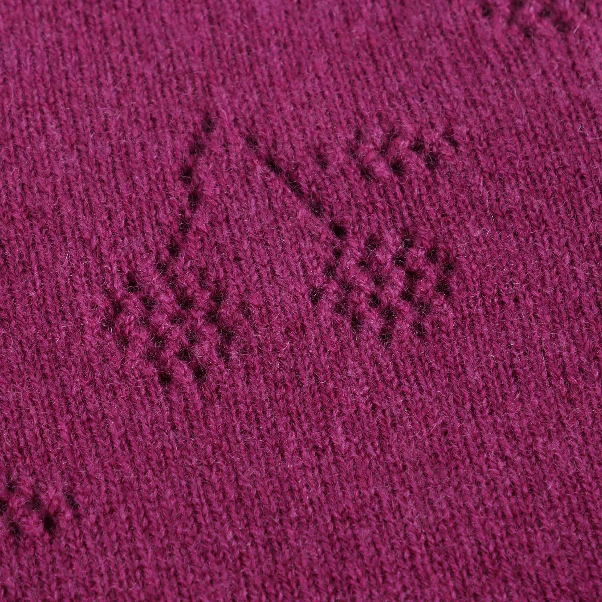 Girls Fuschia Logo Cashmere Cardigan