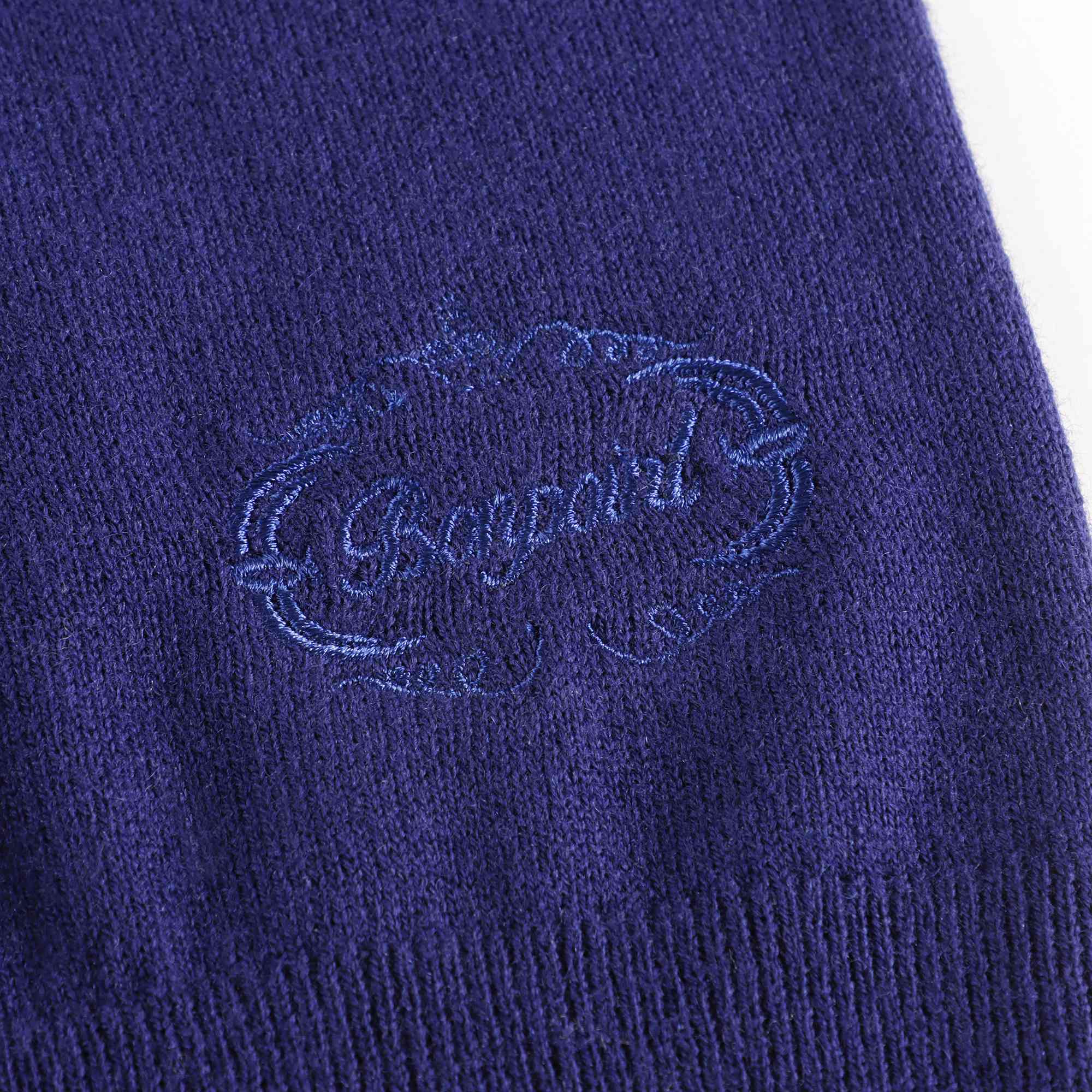 Girls Blue Logo Wool Cardigan
