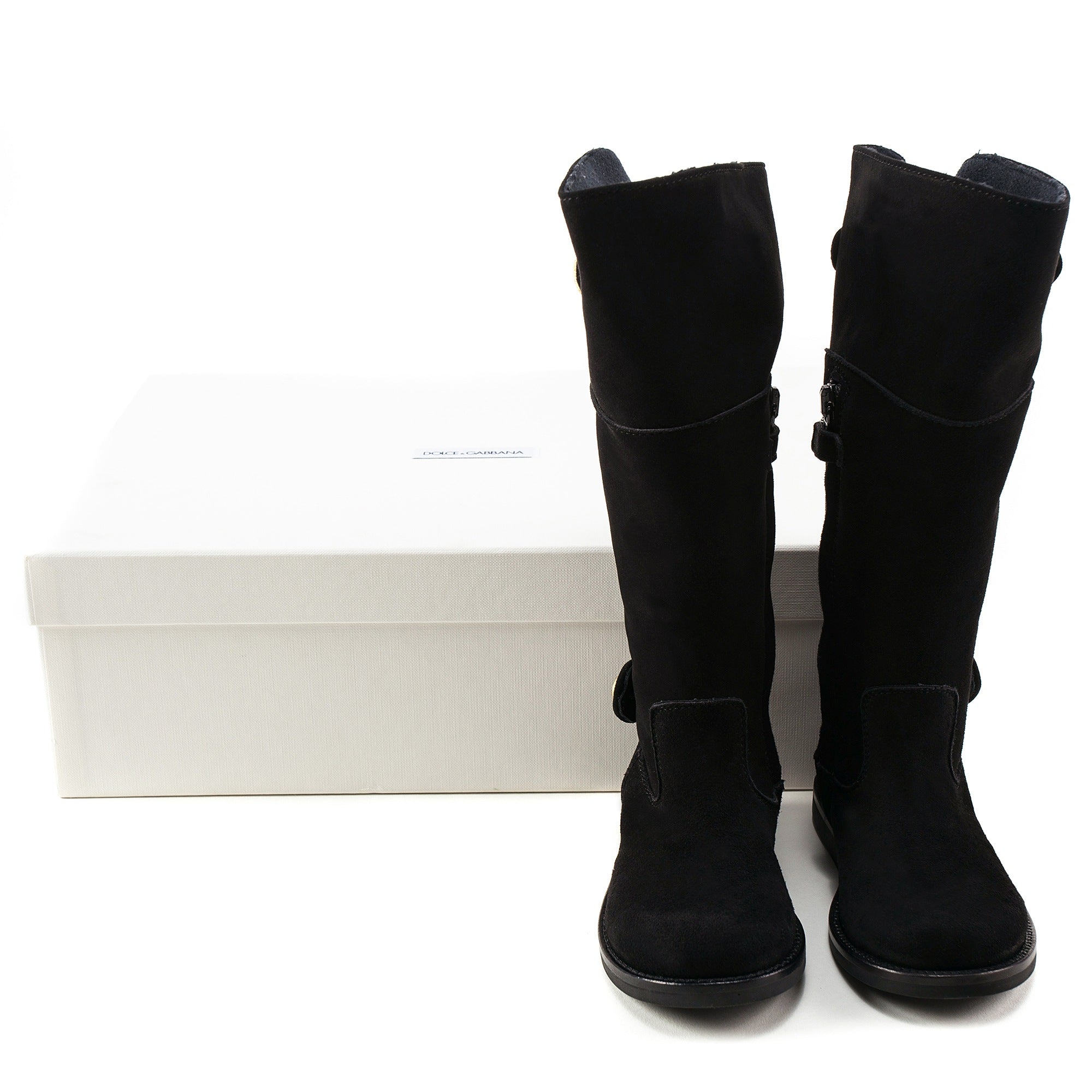 Girls Black  High-help Boots  Shoes