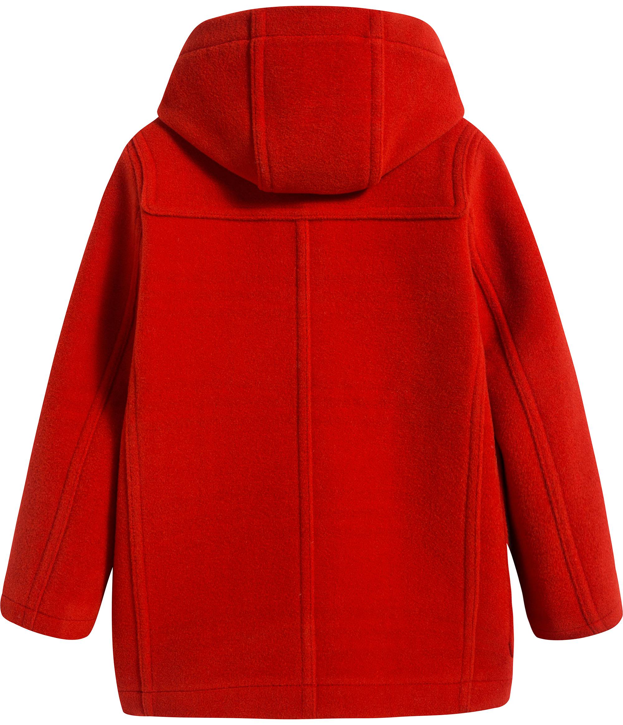 Girls Orange Red Wool Coat