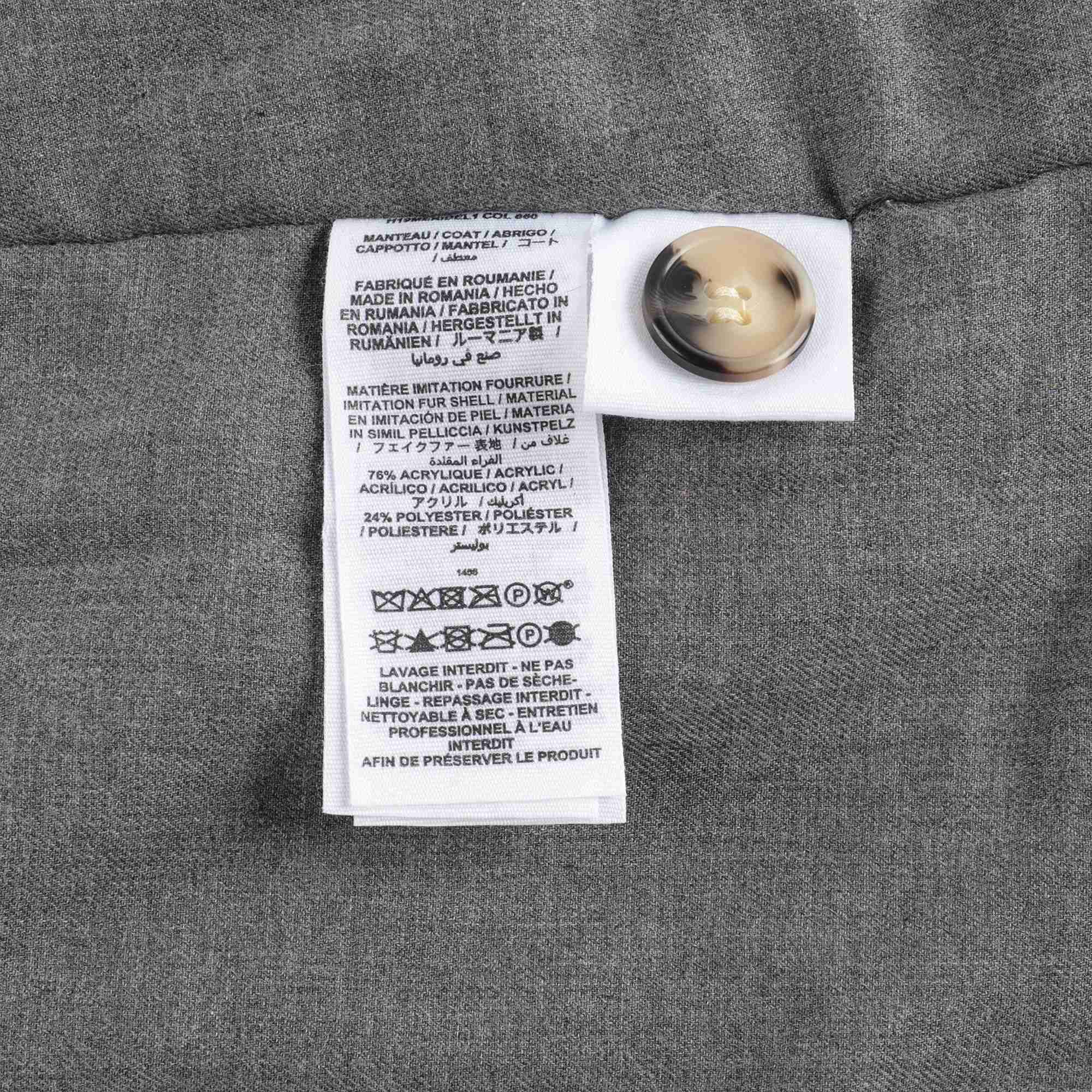 女童棕色人造皮草外套
