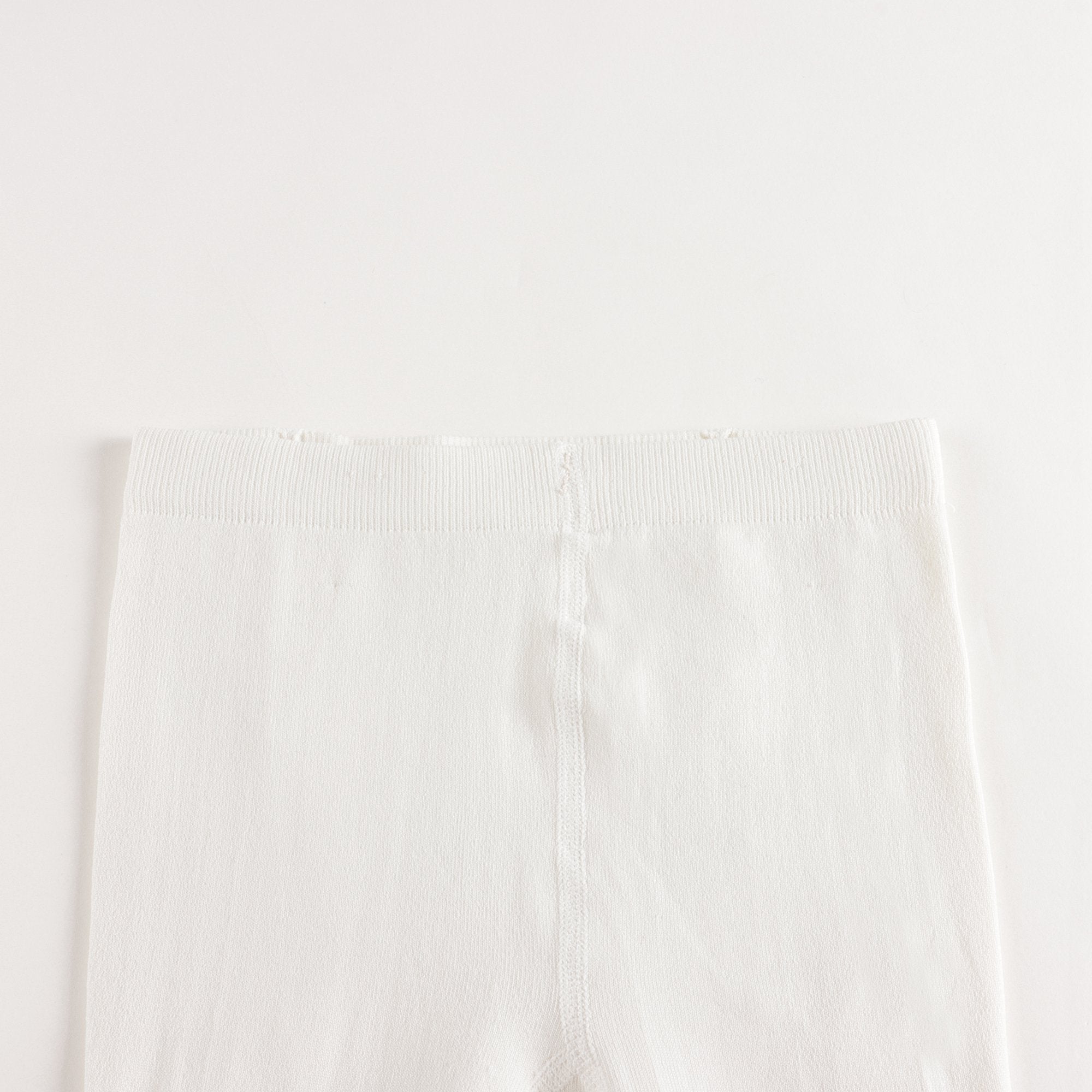 Girls White Cotton Tights