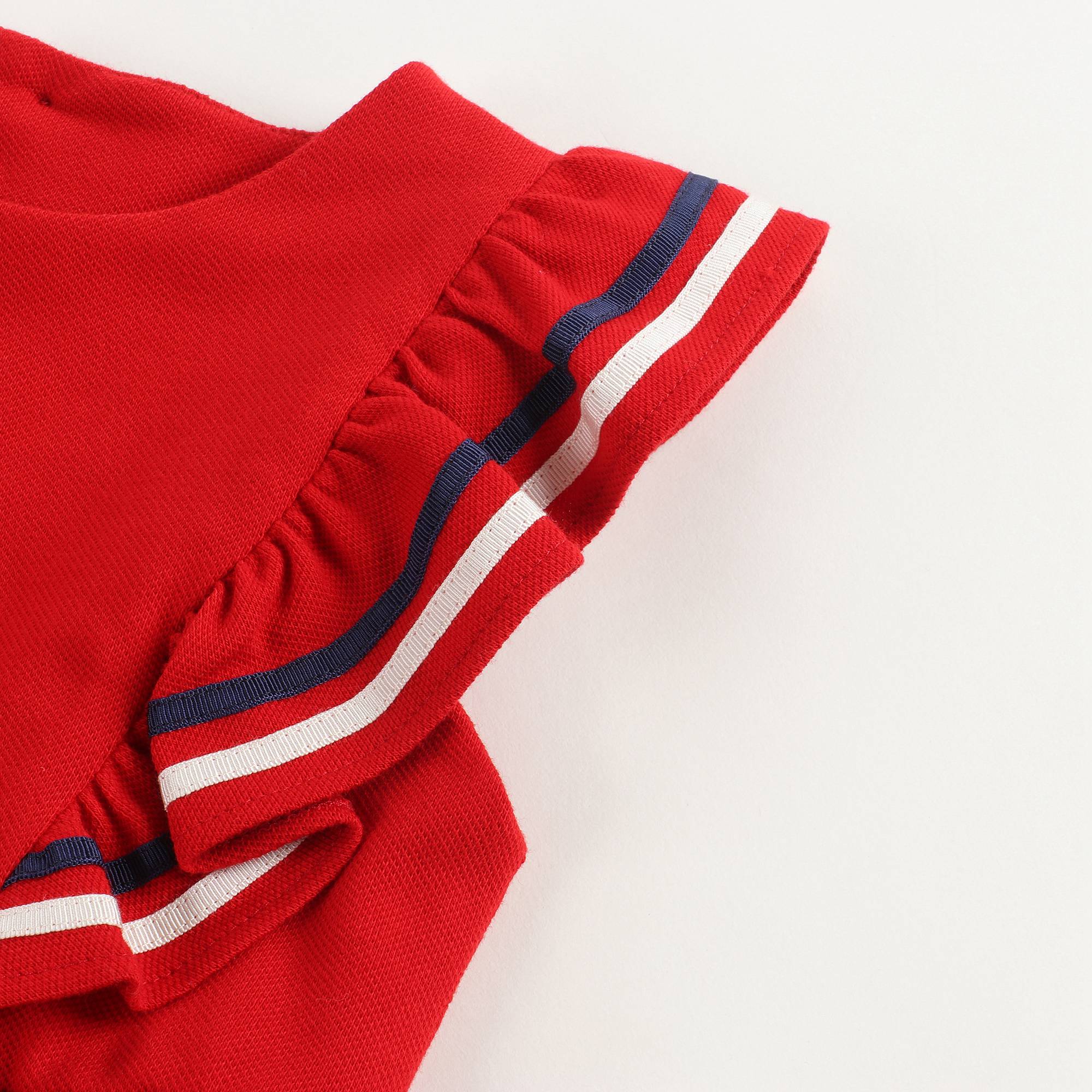 Baby Girls Red Cotton Dress