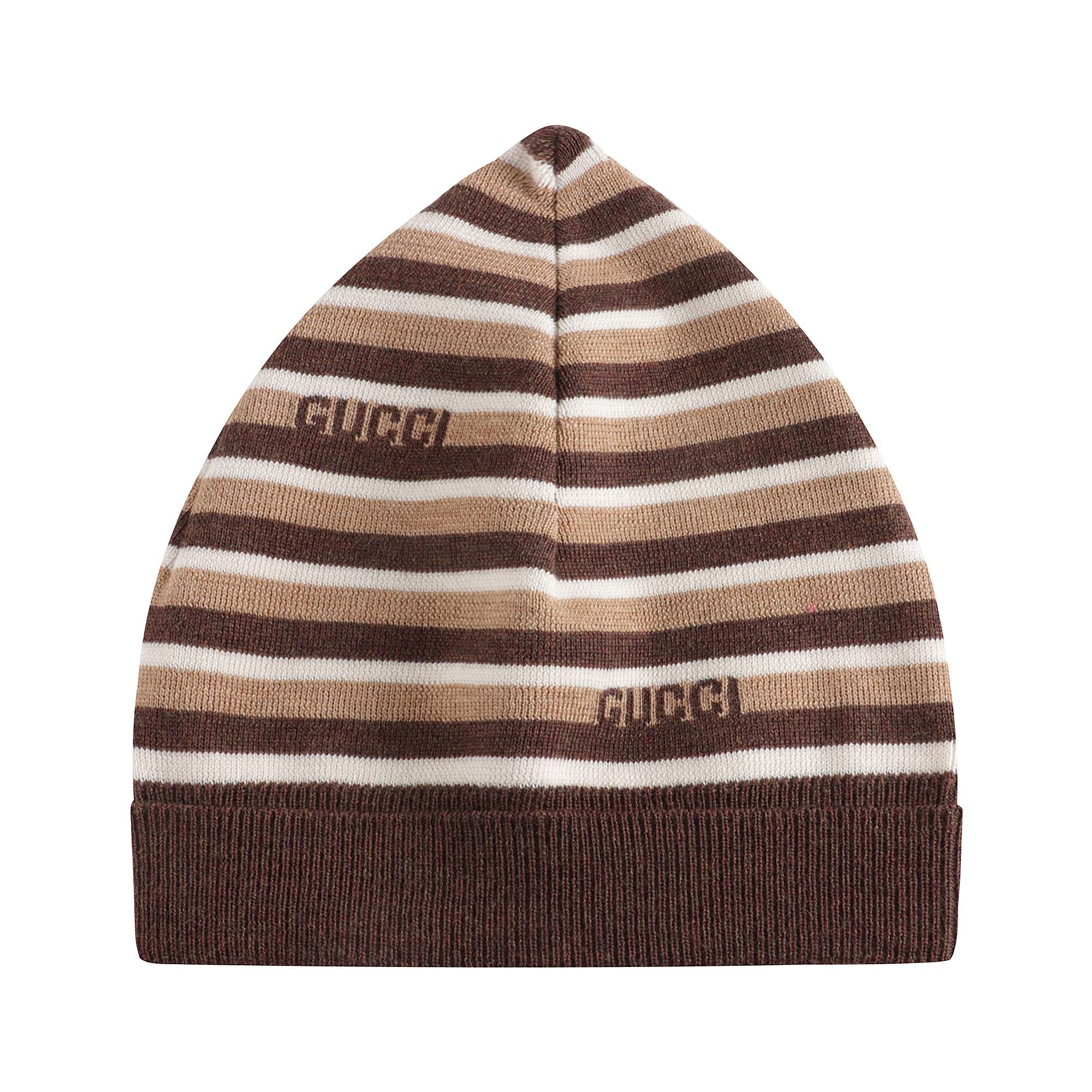Boys & Girls Beige Logo Wool Hat