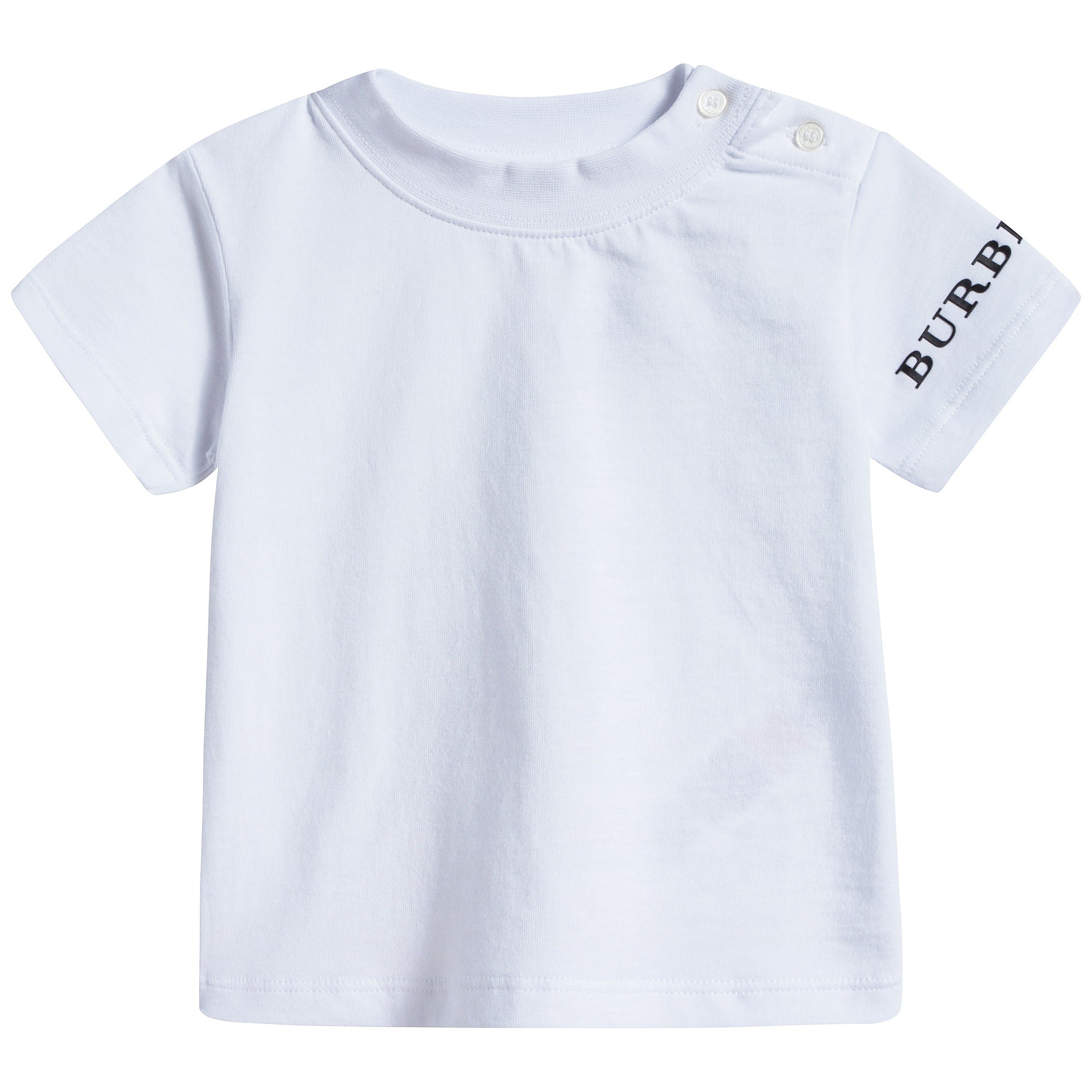 Baby Boys White Cotton T-shirt