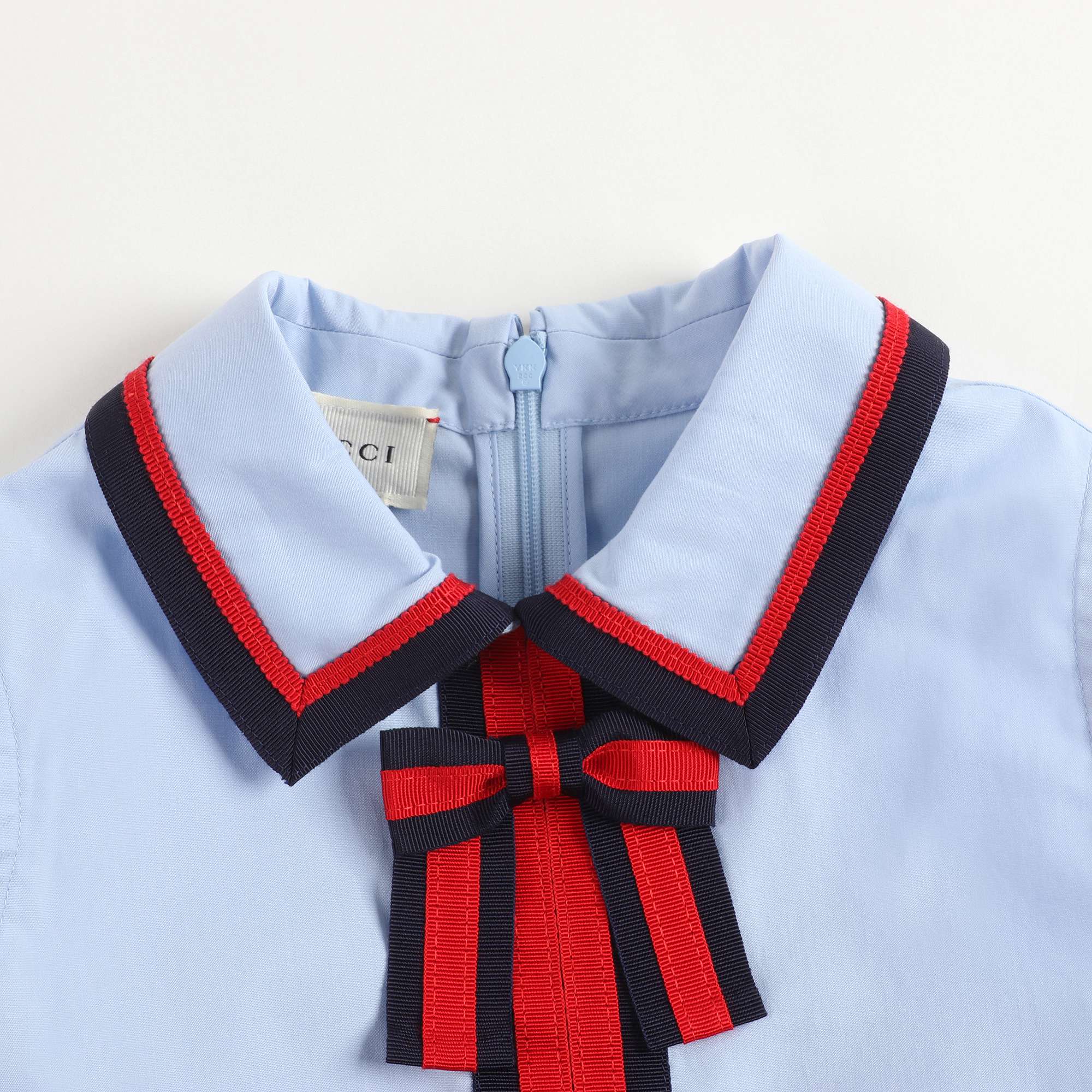 Girls Light Blue Bowknot Dress