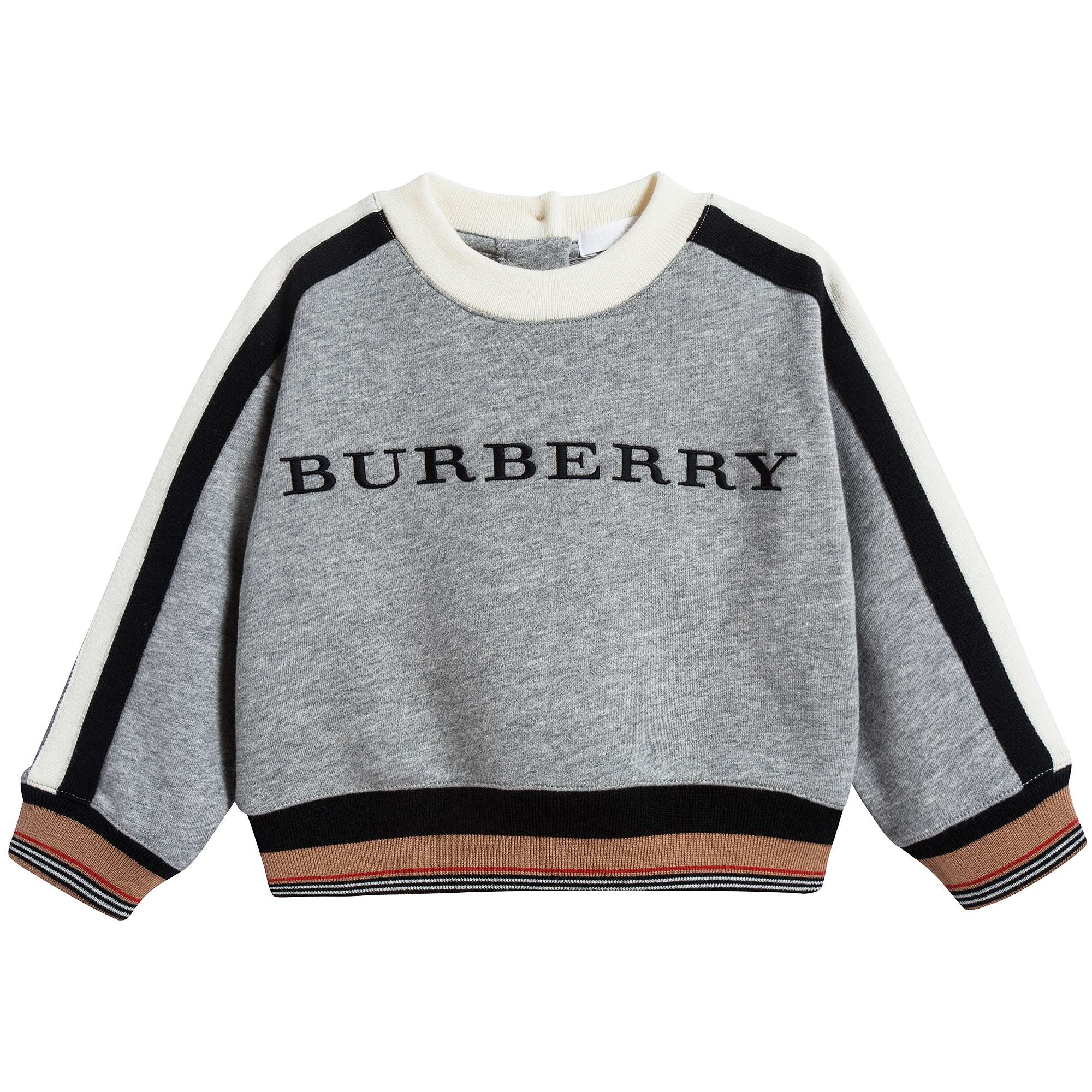 Baby Boys Grey Melange Cotton Sweatshirt