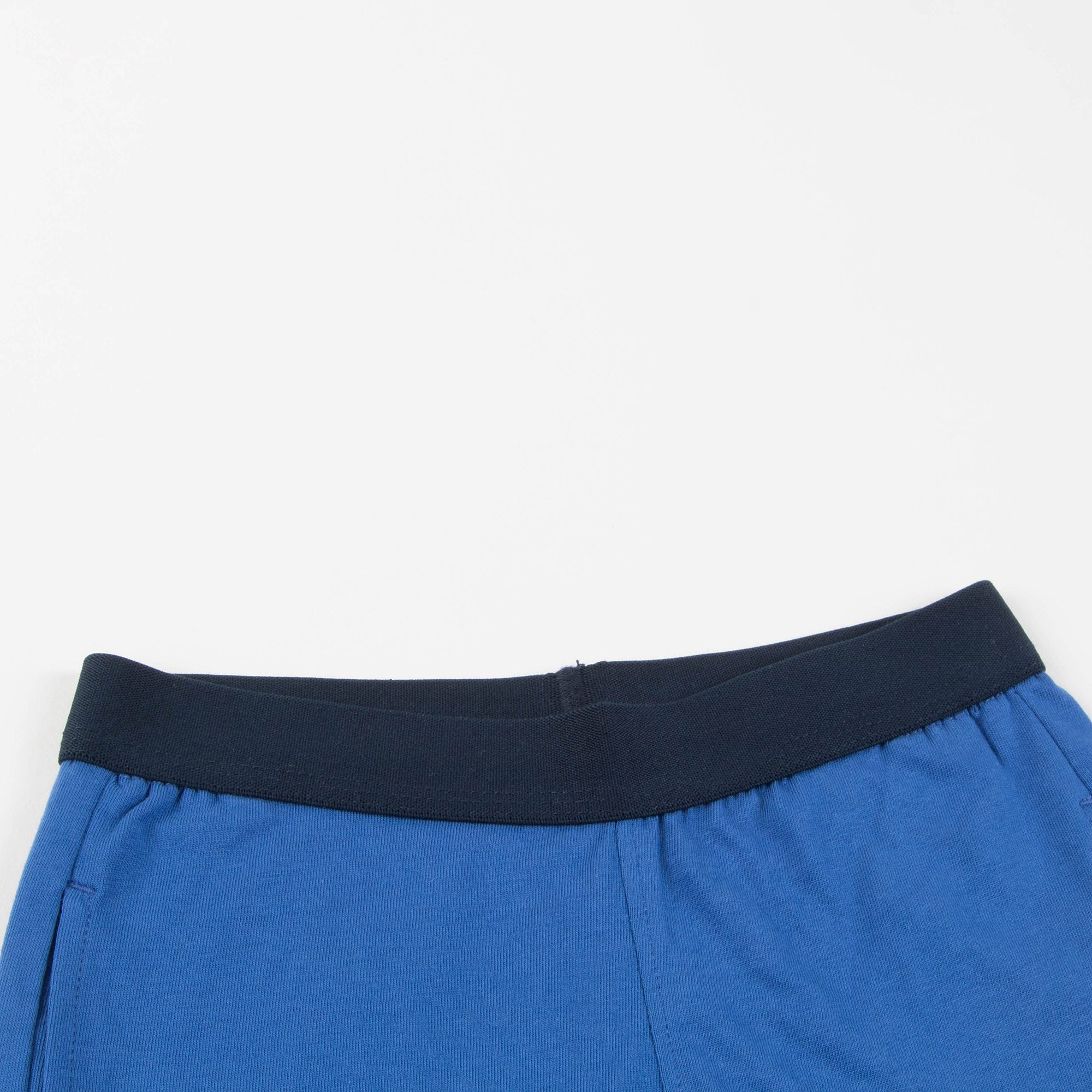 Boys White & Blue Logo Cotton Set