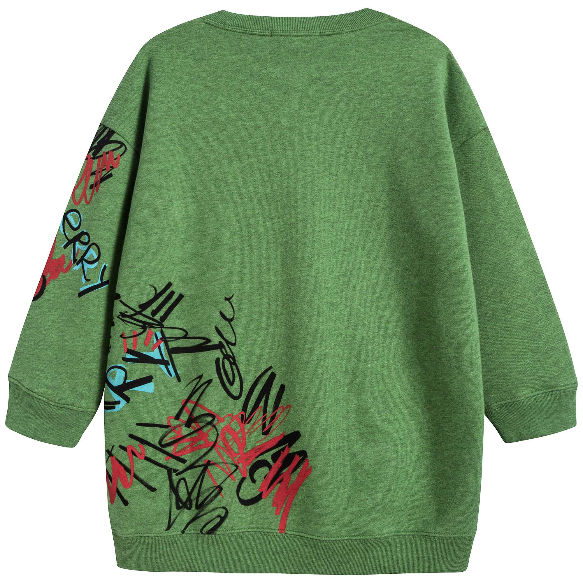 Girls Lime Green Cotton Jersy Dress