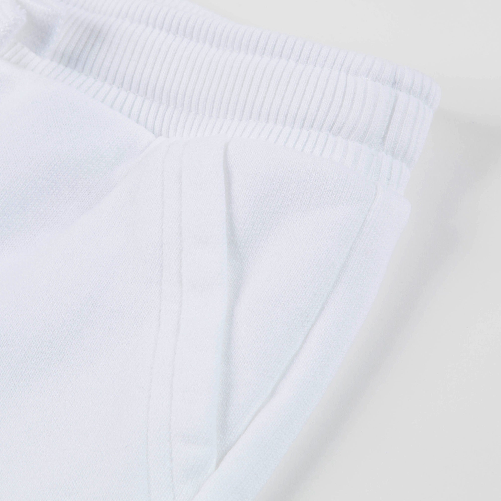 Baby Girls & Boys White Cotton Trousers