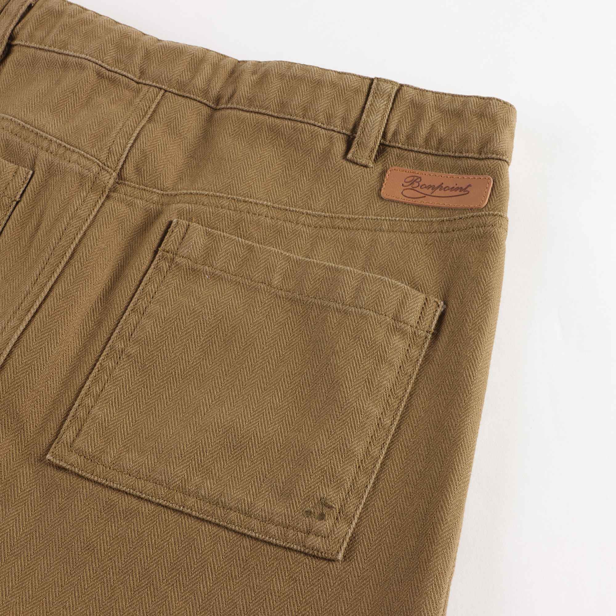 Girls Khaki Cotton Skirt