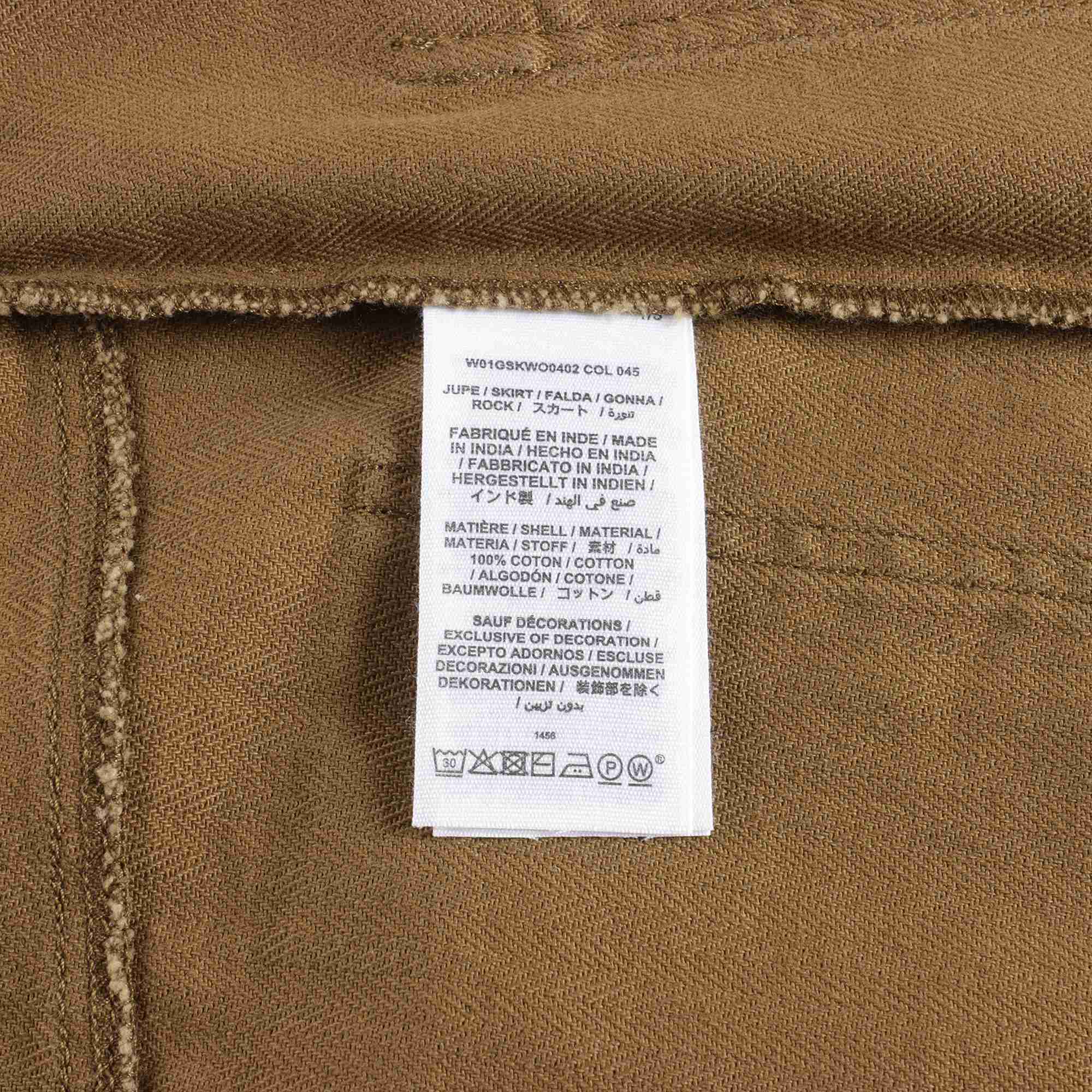 Girls Khaki Cotton Skirt