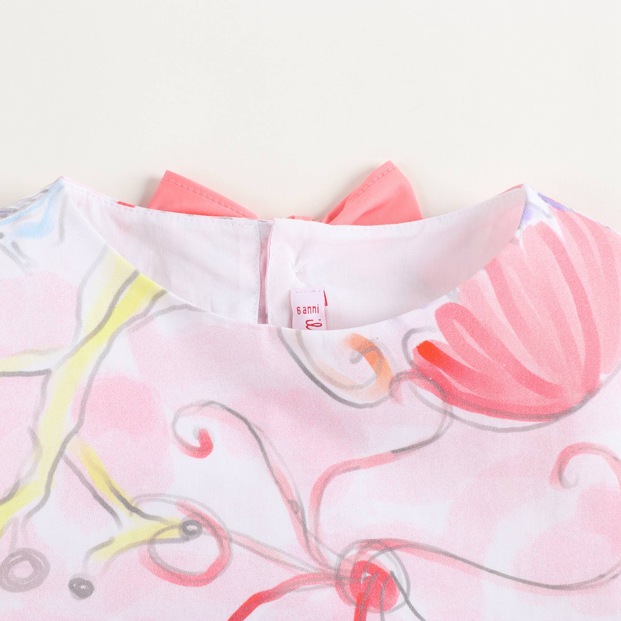 Girls Pearl Pink Cotton Dress
