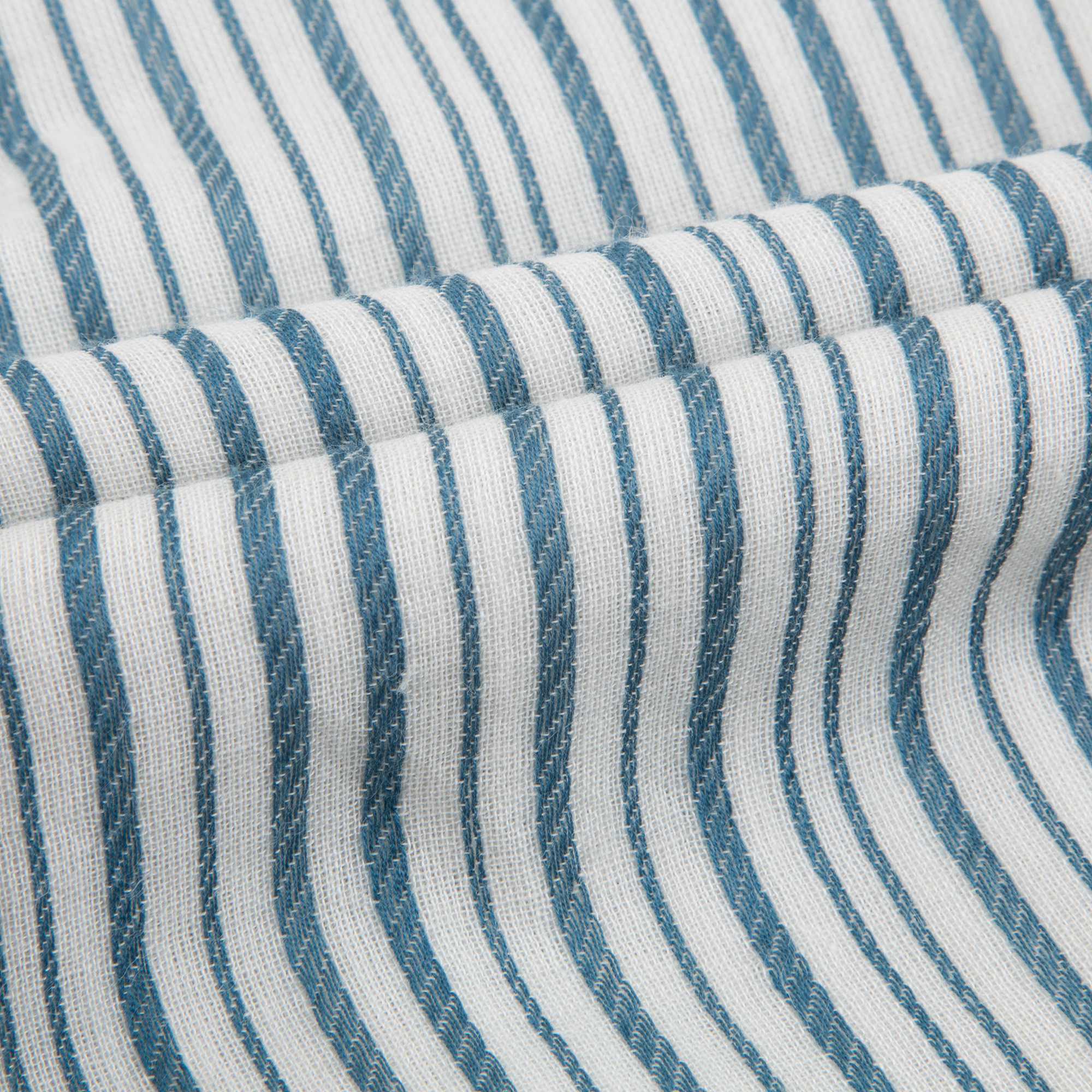 Boys & Girls Blue Stripe Cotton Woven Bloues