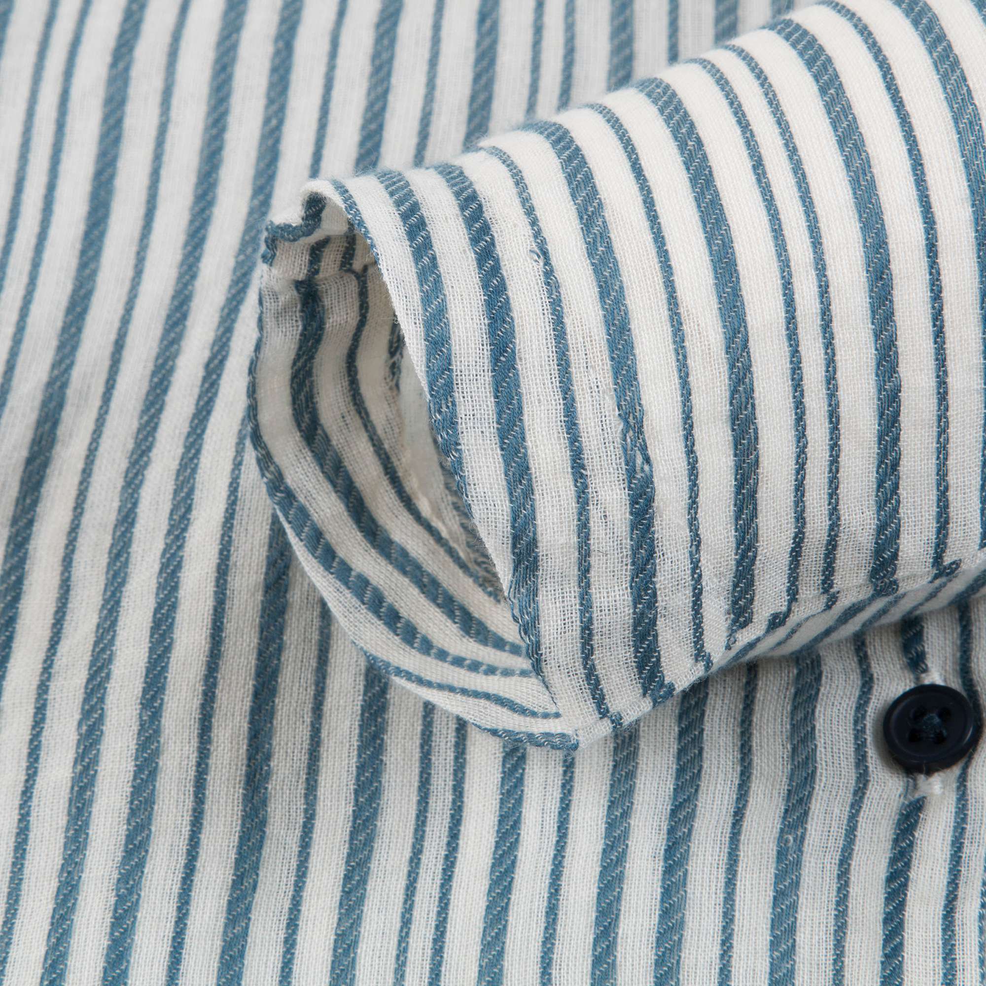Baby Boys Blue Stripe Cotton Woven T-shirt