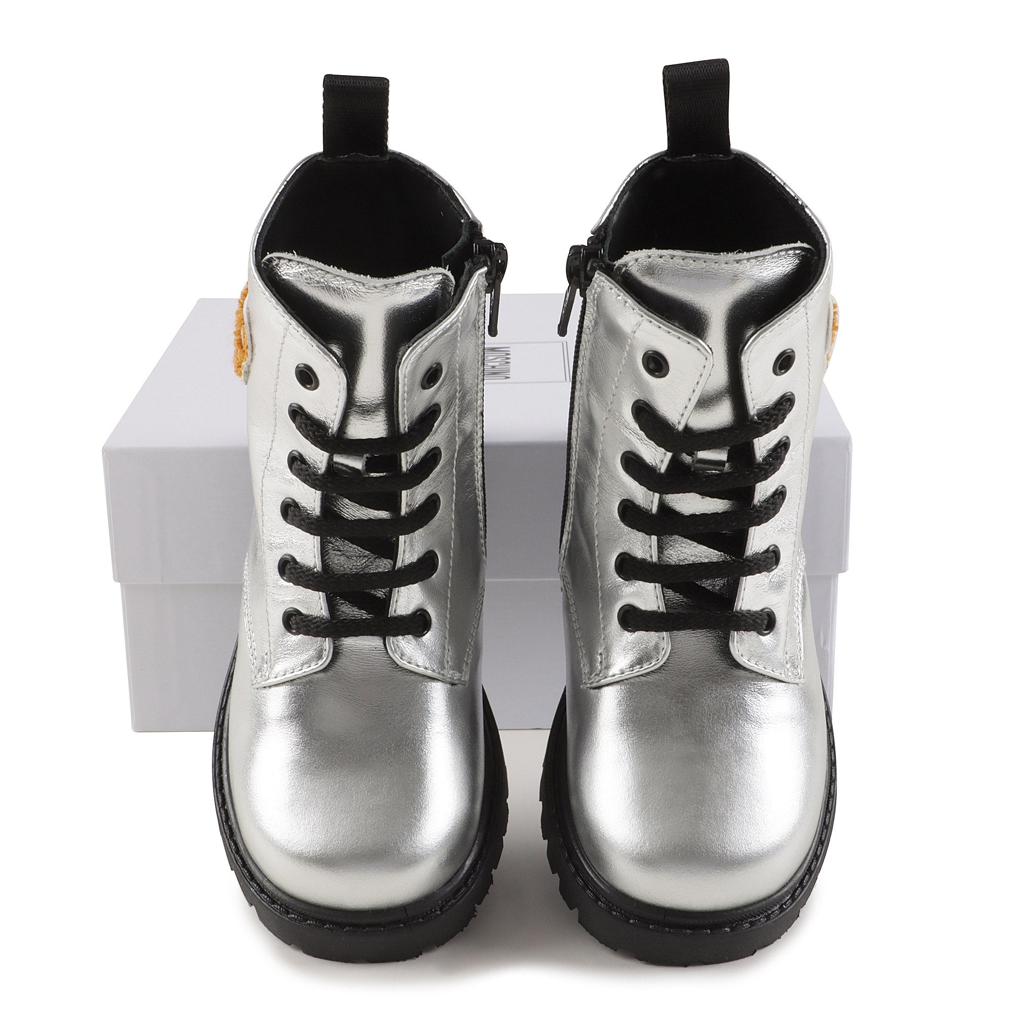 Baby Girls Silver Leather Boots