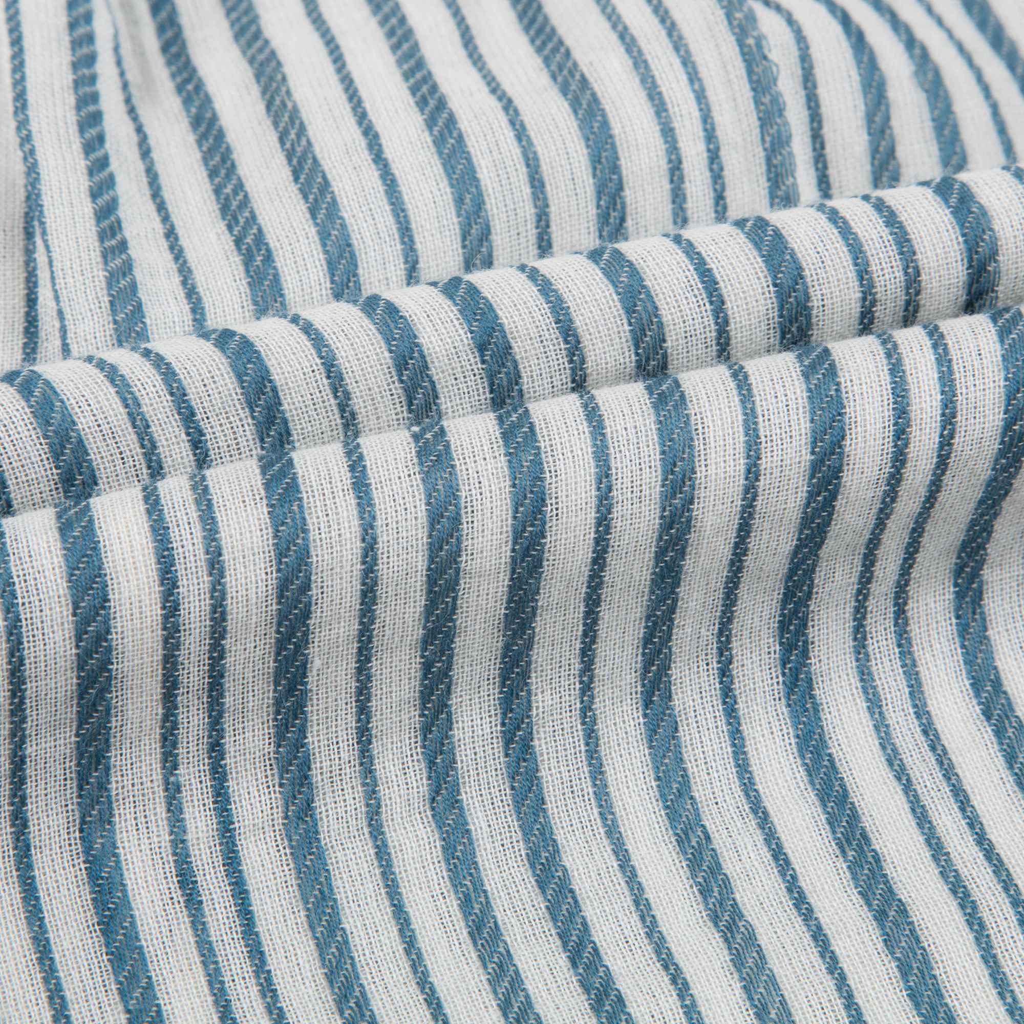 Baby Boys Blue Stripe Cotton Woven T-shirt