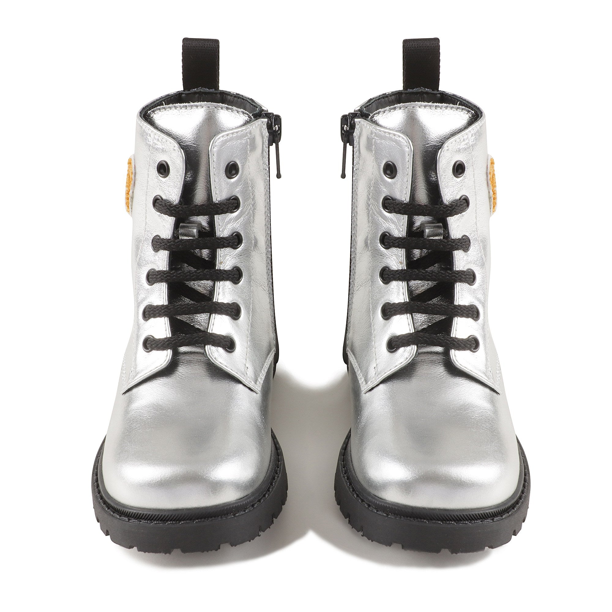 Baby Girls Silver Leather Boots