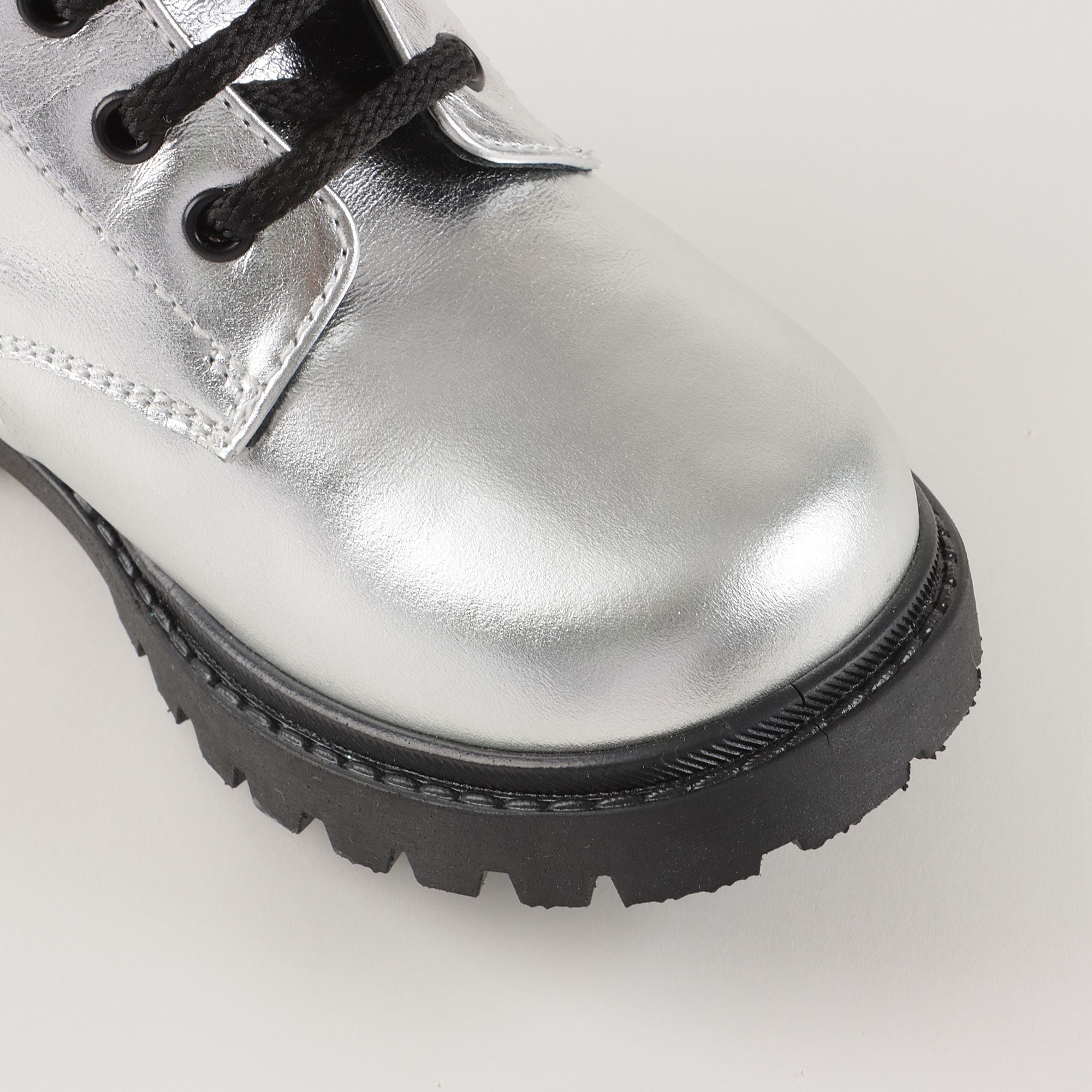 Baby Girls Silver Leather Boots