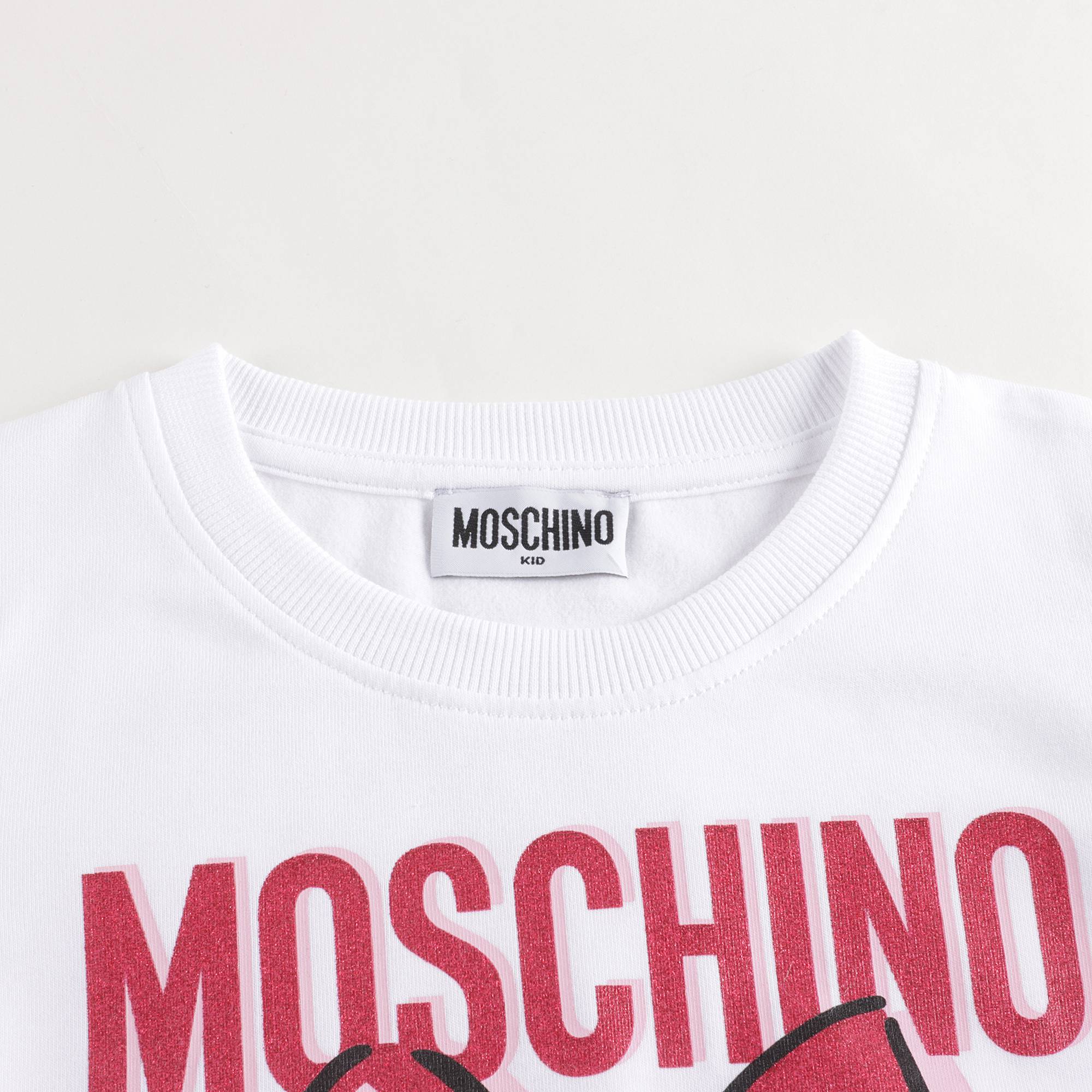 Girls White Logo Cotton T-Shirt