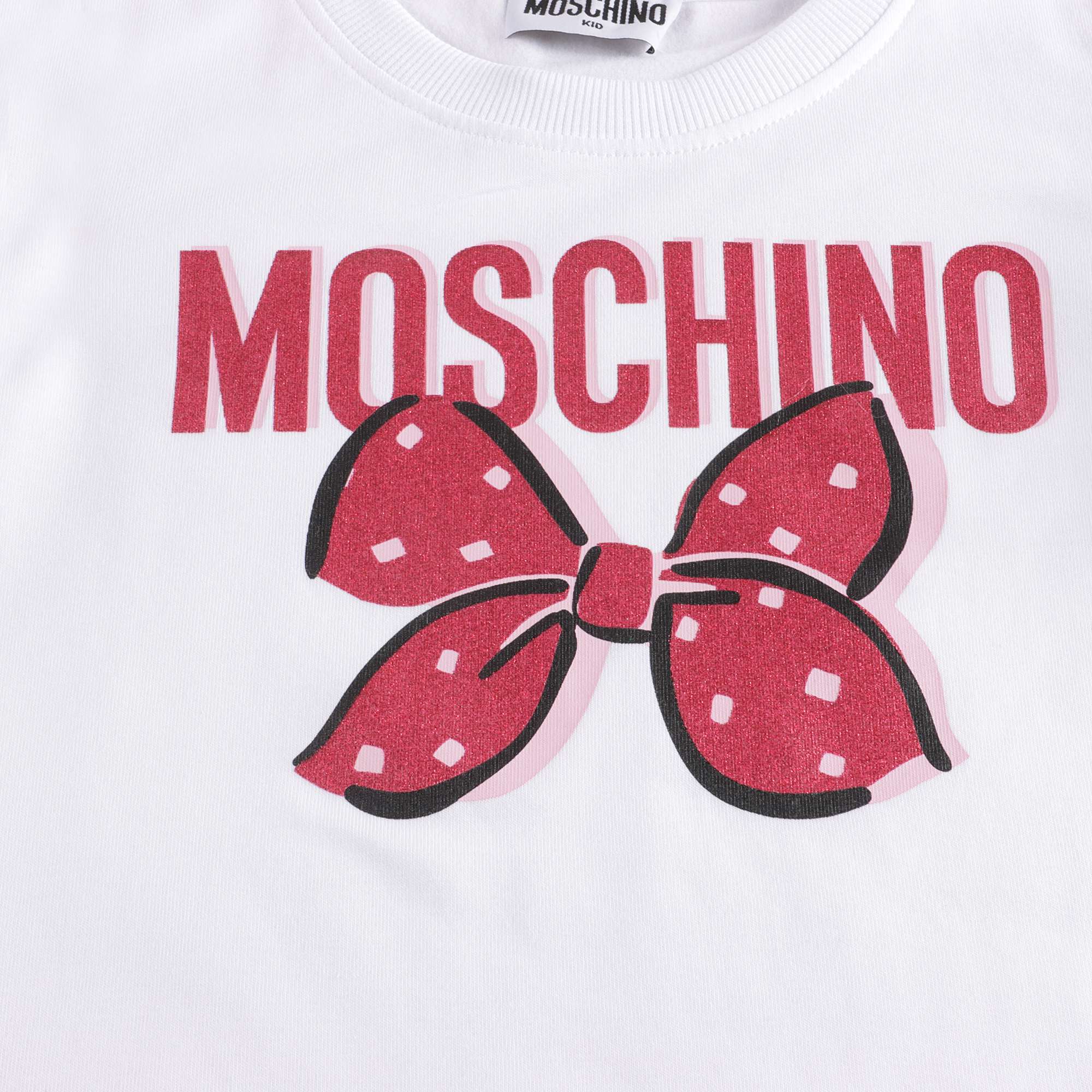Girls White Logo Cotton T-Shirt