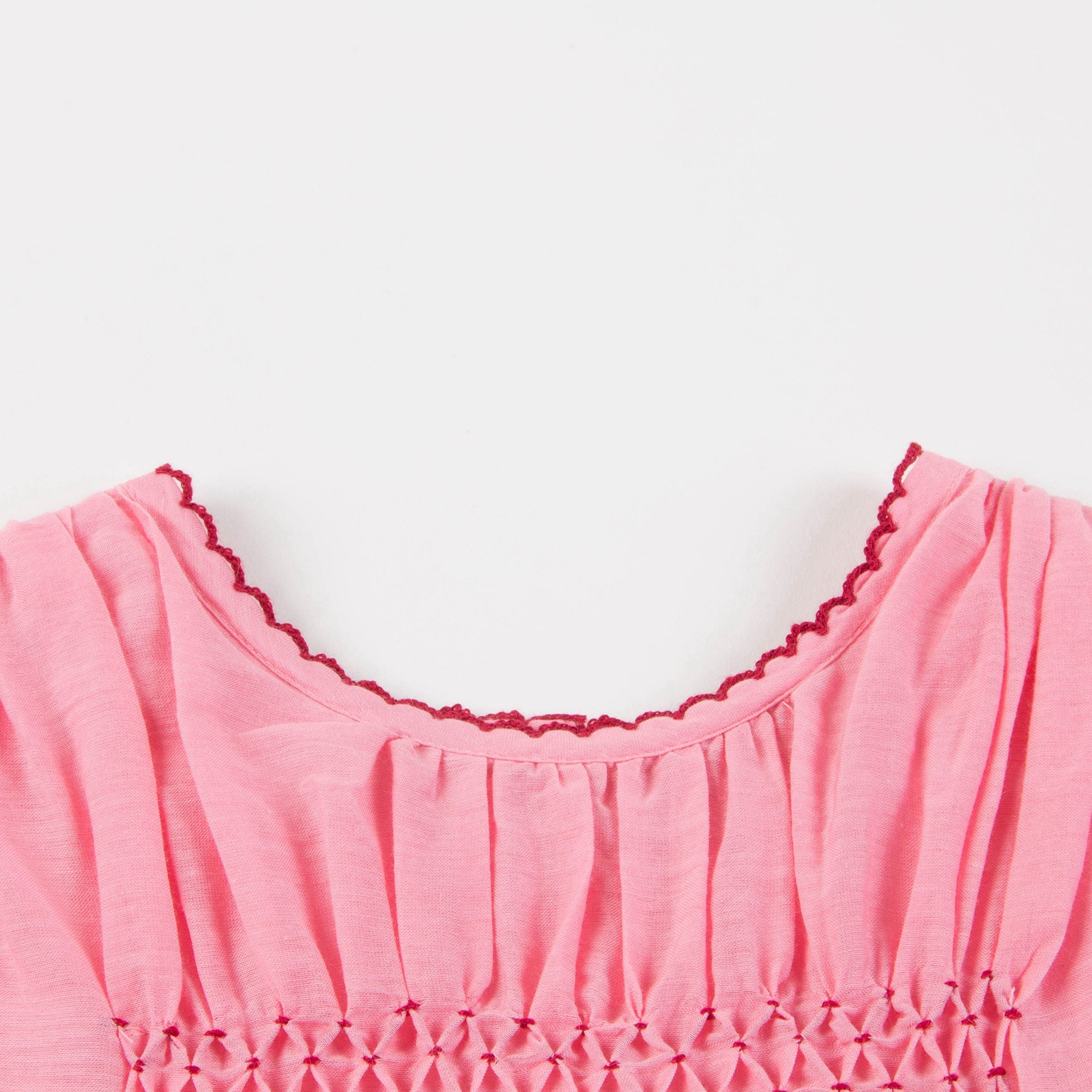 Baby Girls Candy Pink Cotton Woven Dress