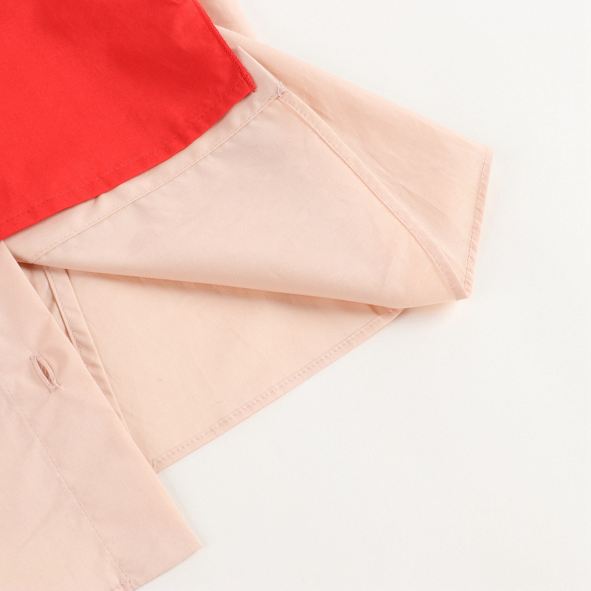 Girls Cream Pink Cotton Shirt