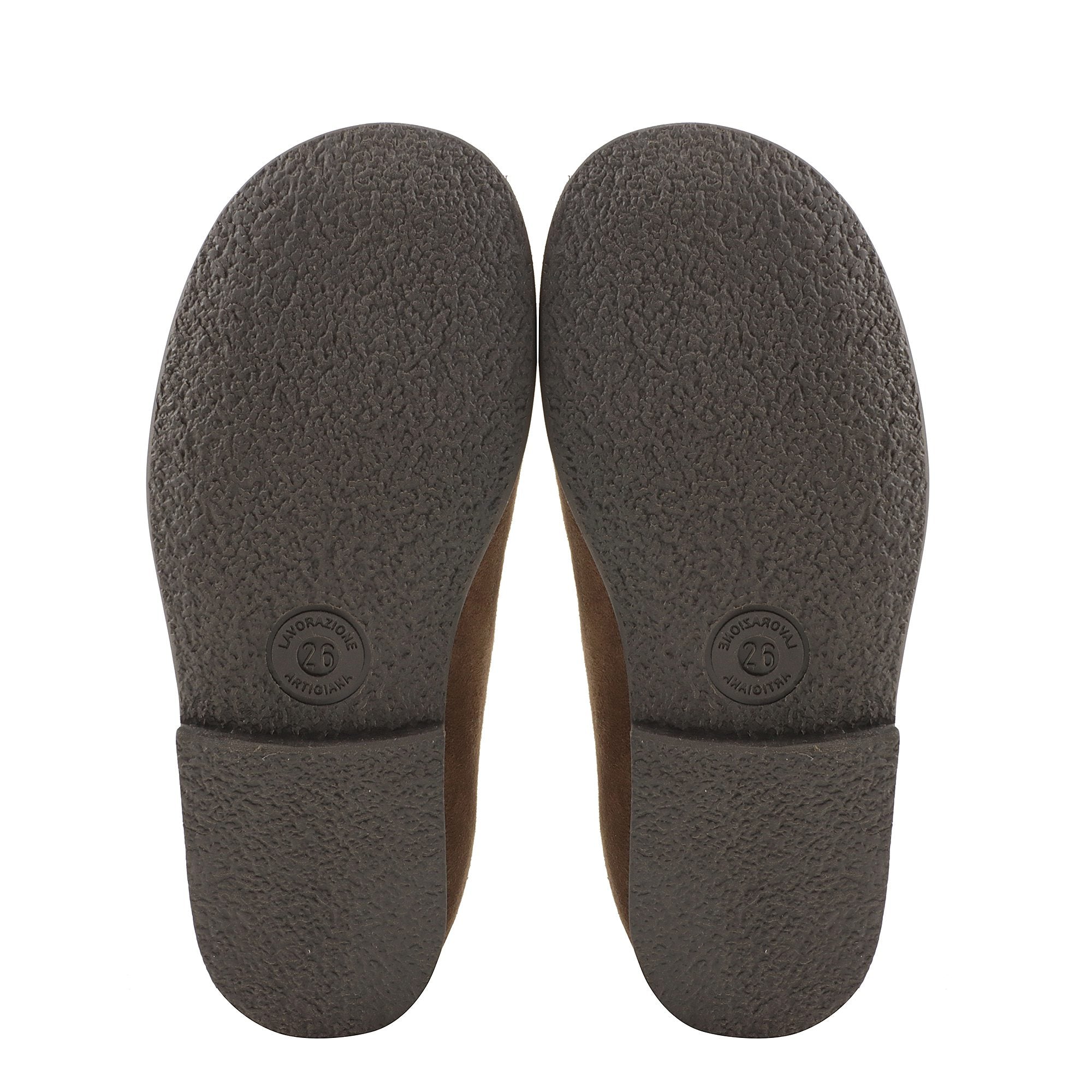 Girls Brown Leather Flat Shoes