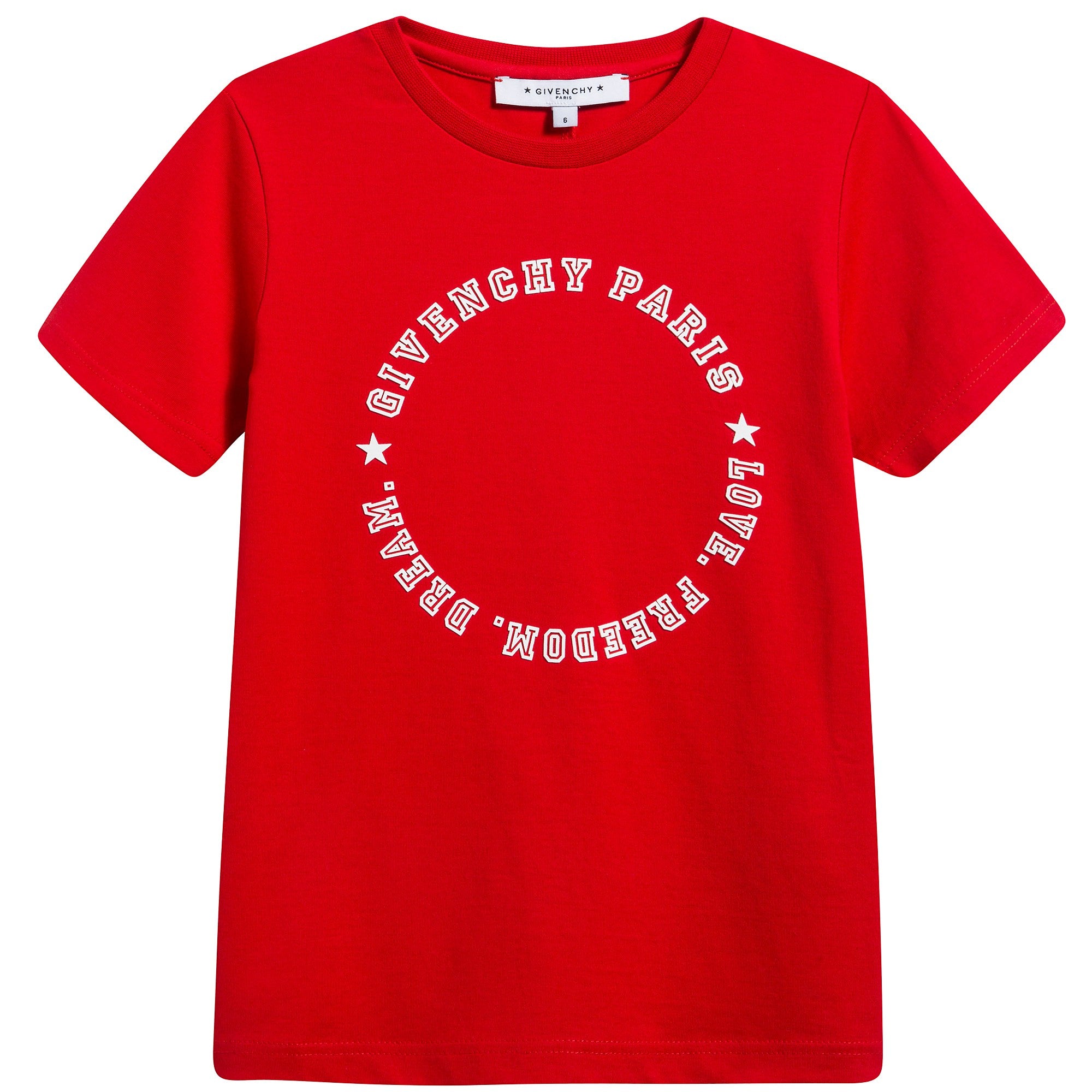Boys Red  Logo Cotton  T-shirt