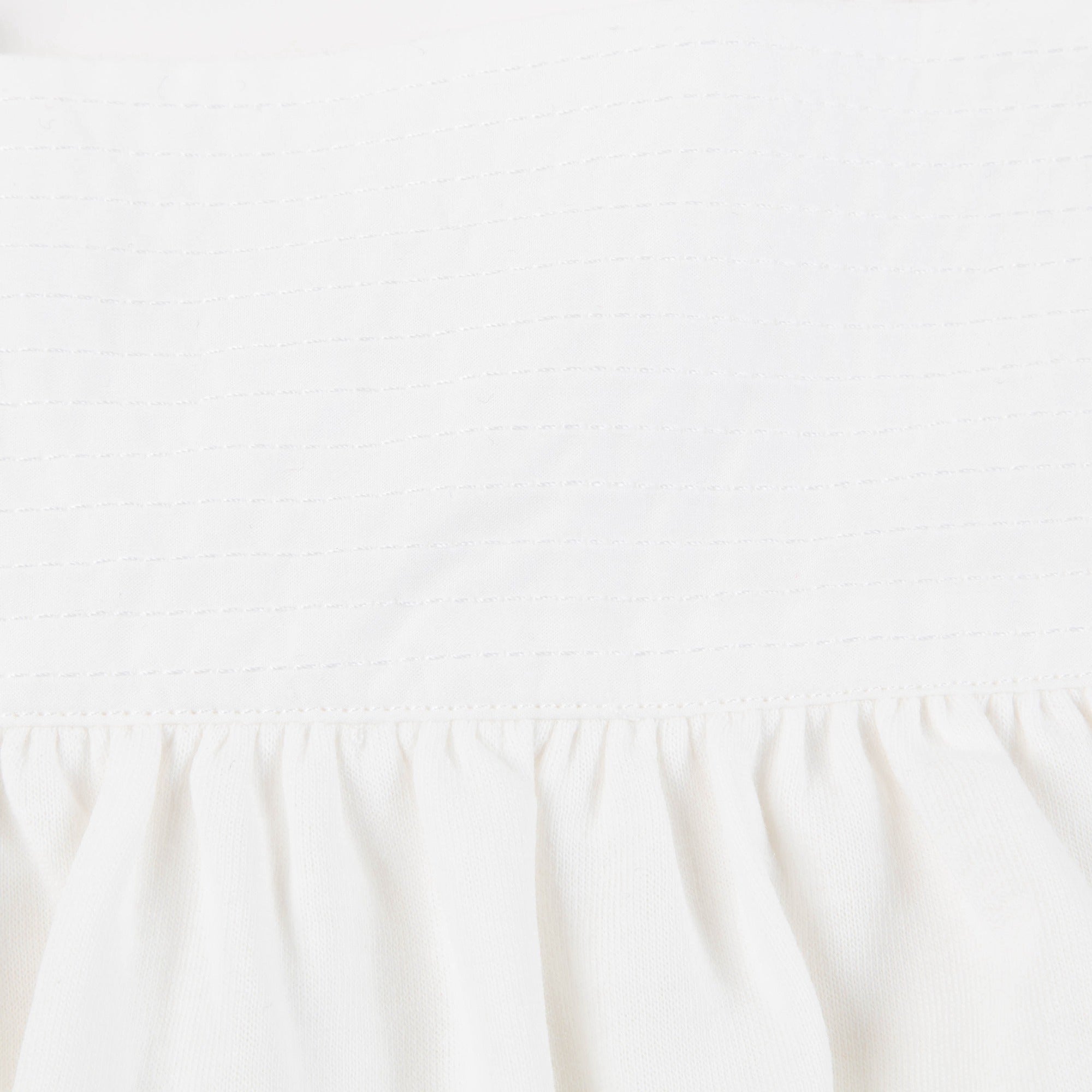 Girls Off White Cotton Dress